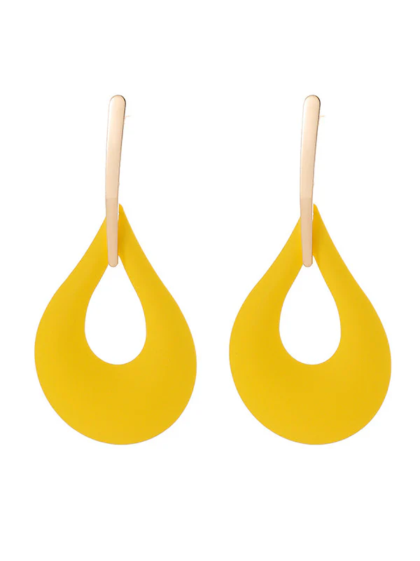 Geometric Hollow Drop Earrings