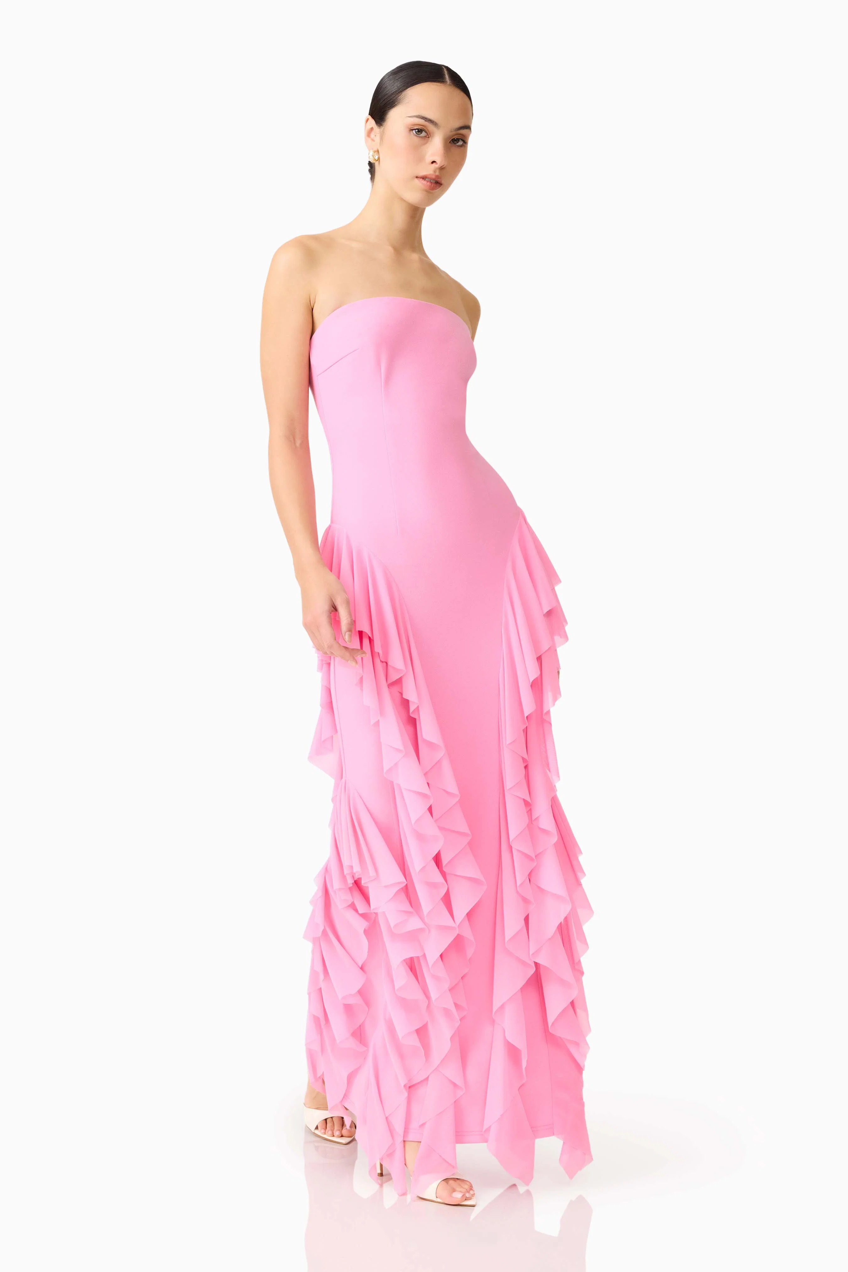 Amelina Strapless Gown in Pink