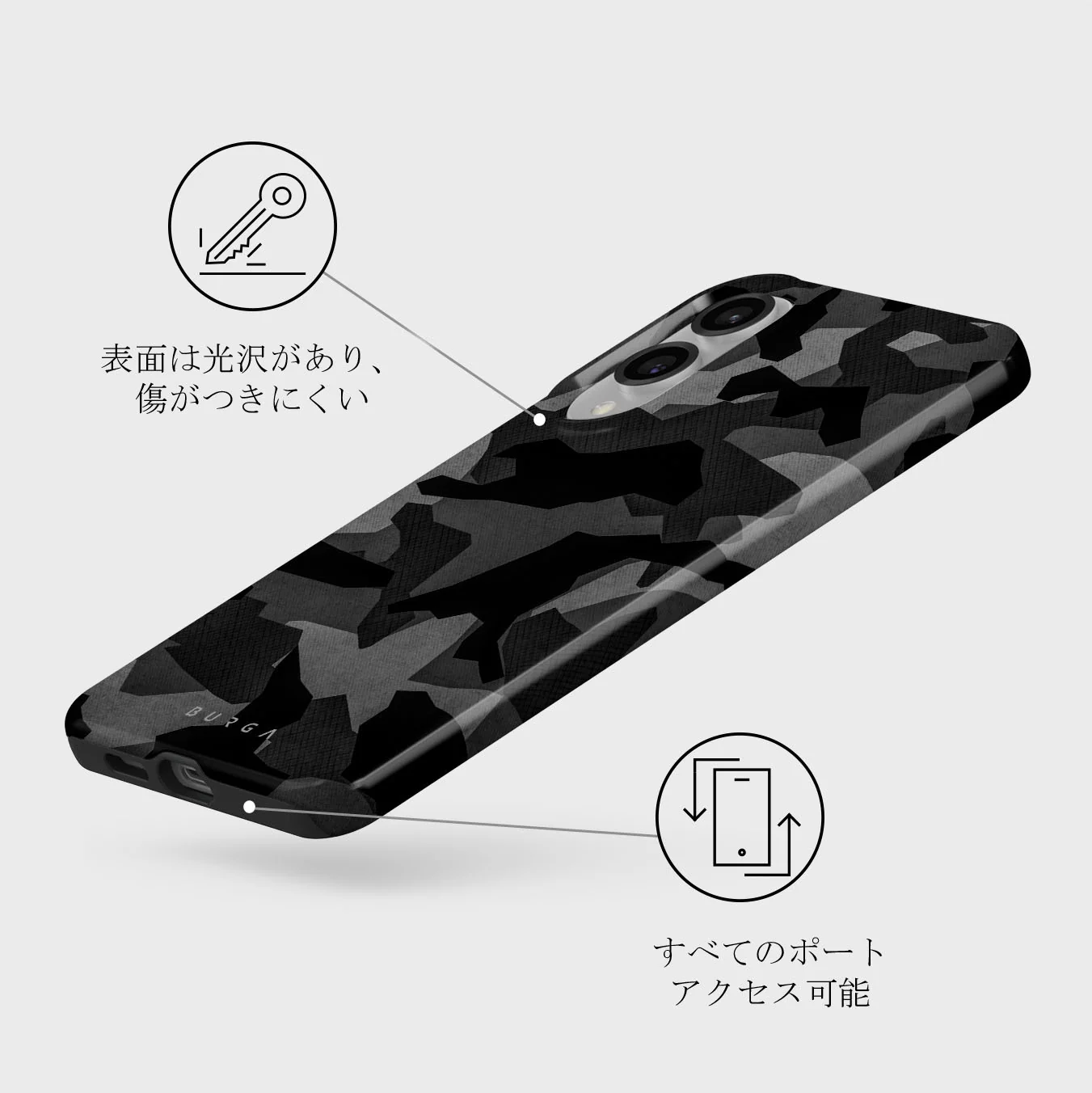 Night Black Camo - Samsung Galaxy S25 Edge ケース