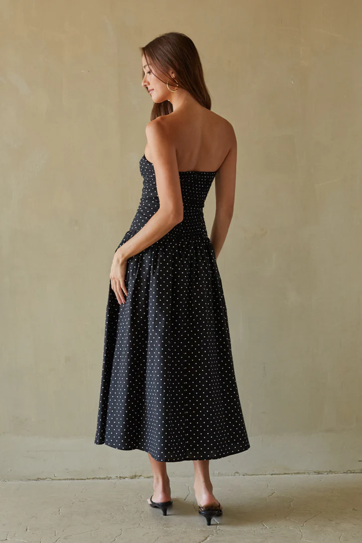 Joey Polka Dot Midi Dress - luluinthesky