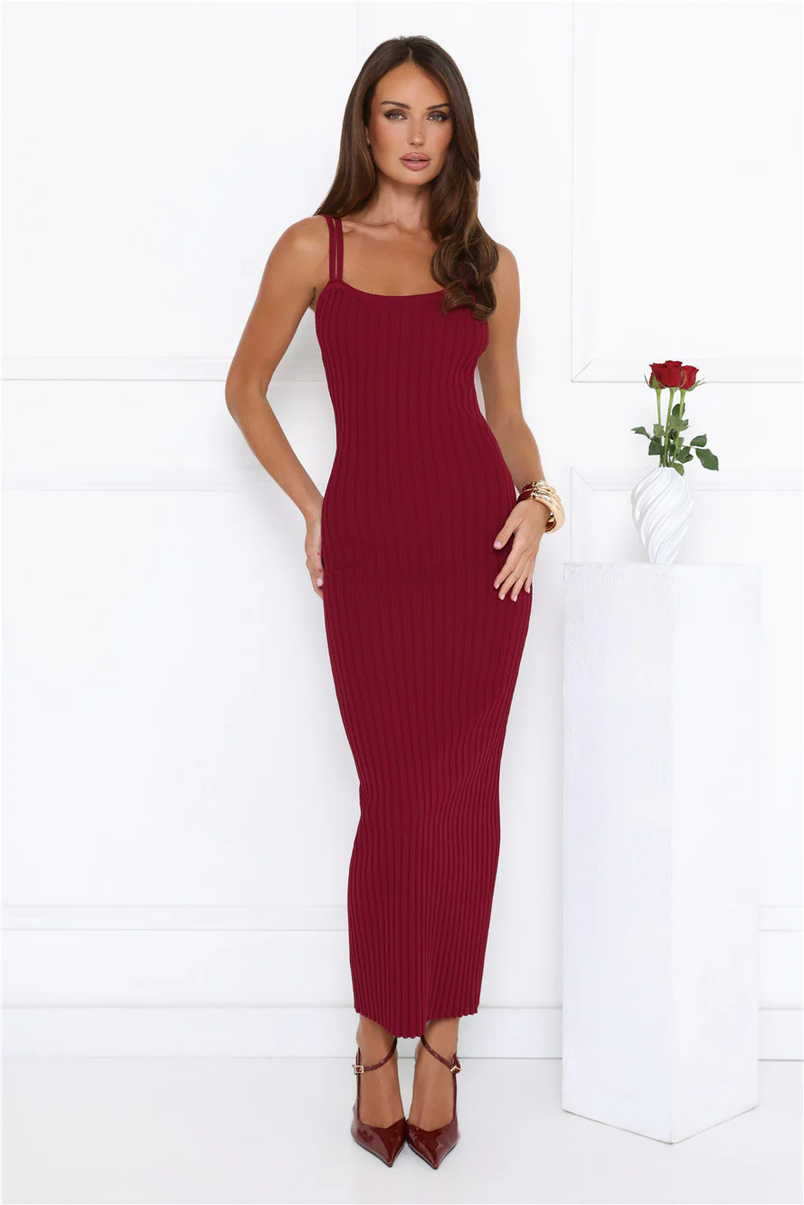 One More Song Maxi Dress Wine