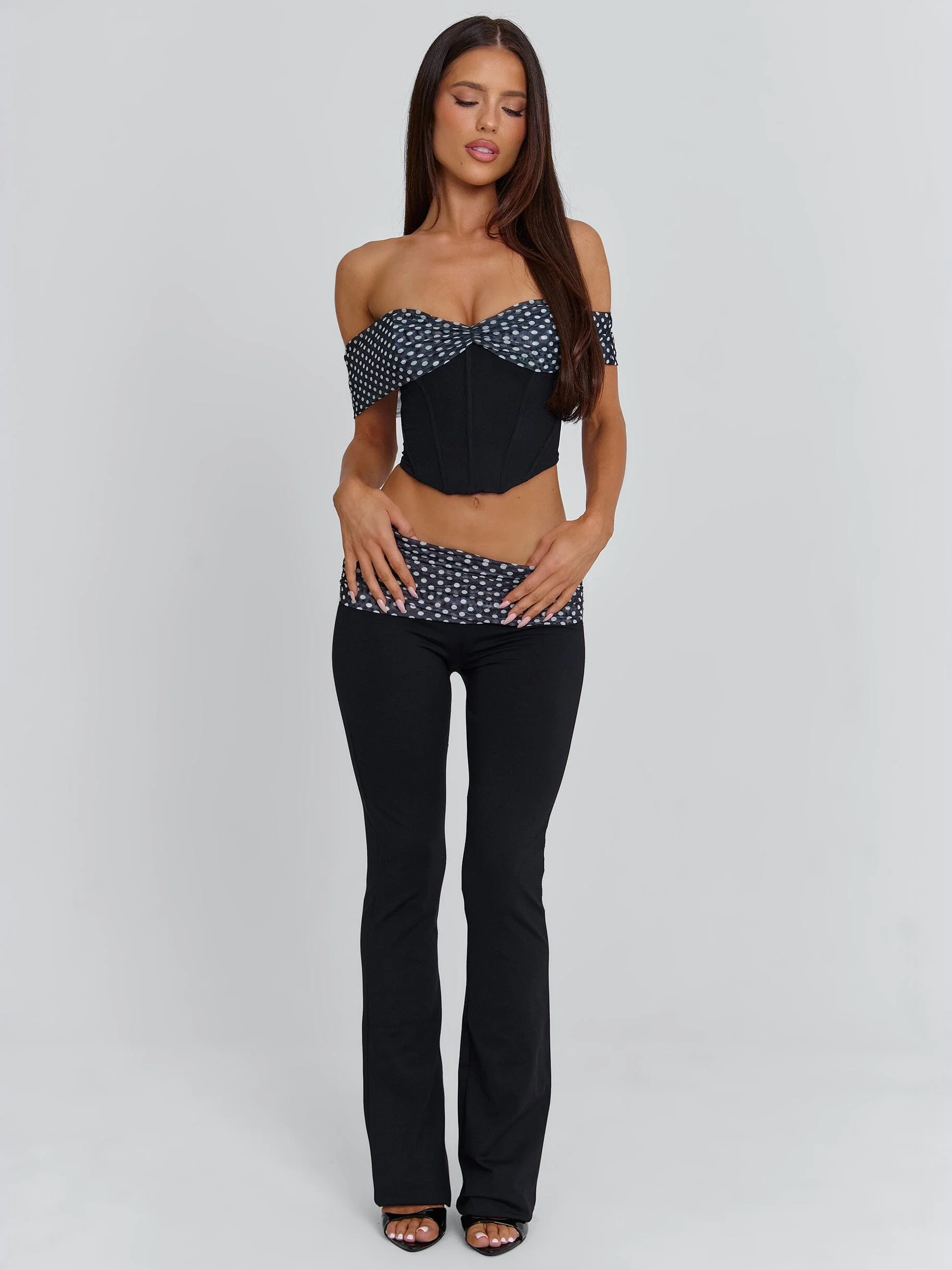 EMIL PANT BLACK POLKA DOT