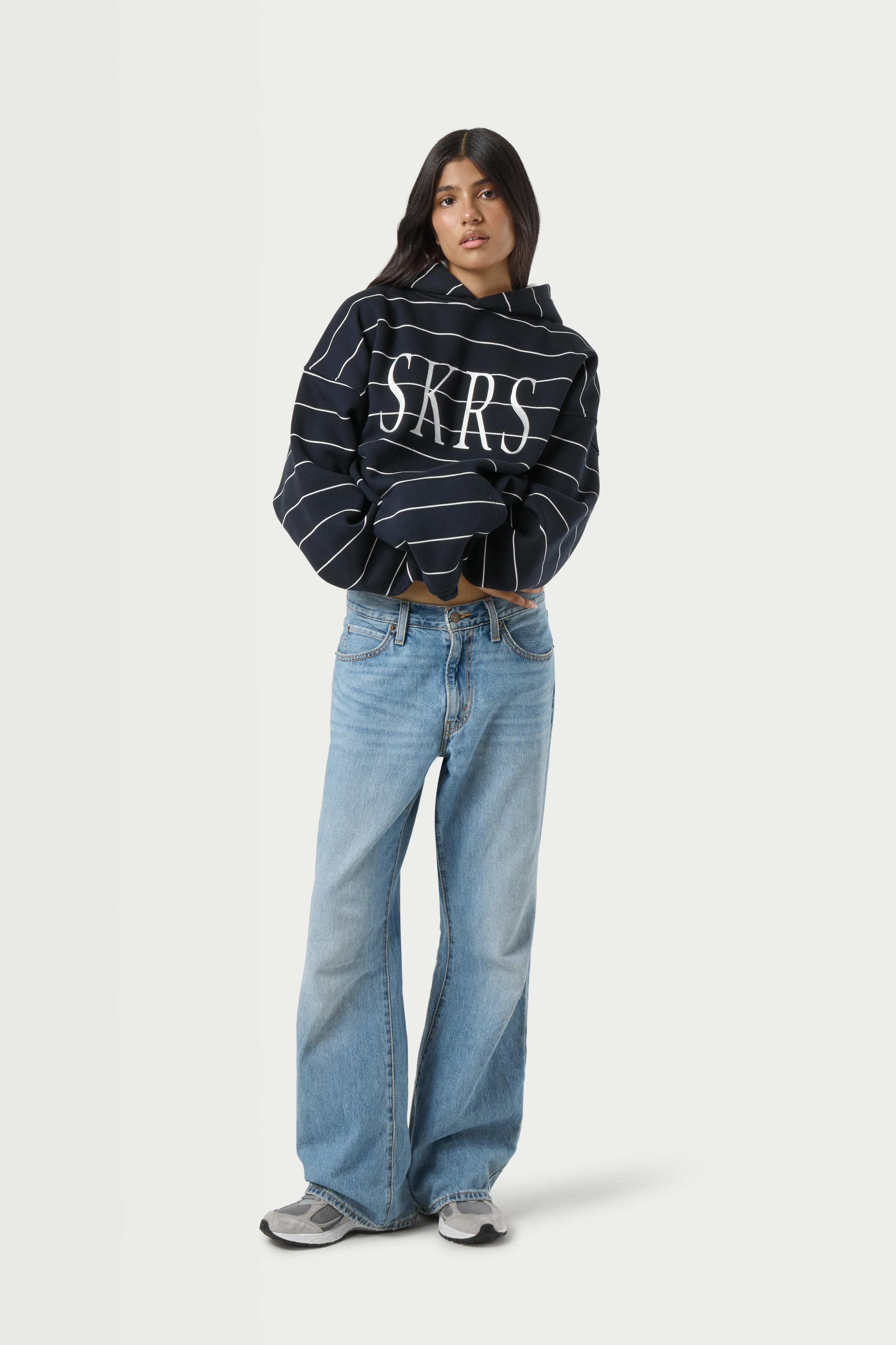 Fleet Stripe Logo Hoodie