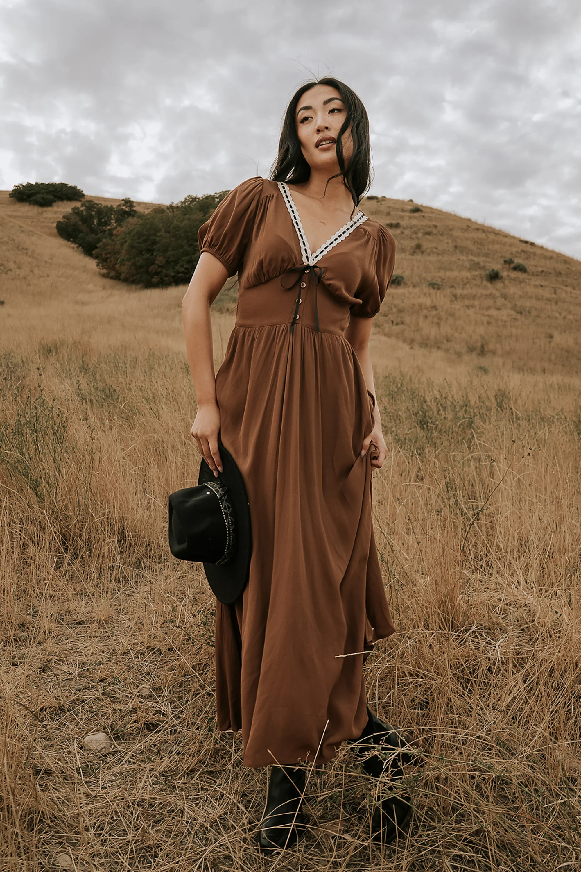 Kaydence Maxi Dress in Brown