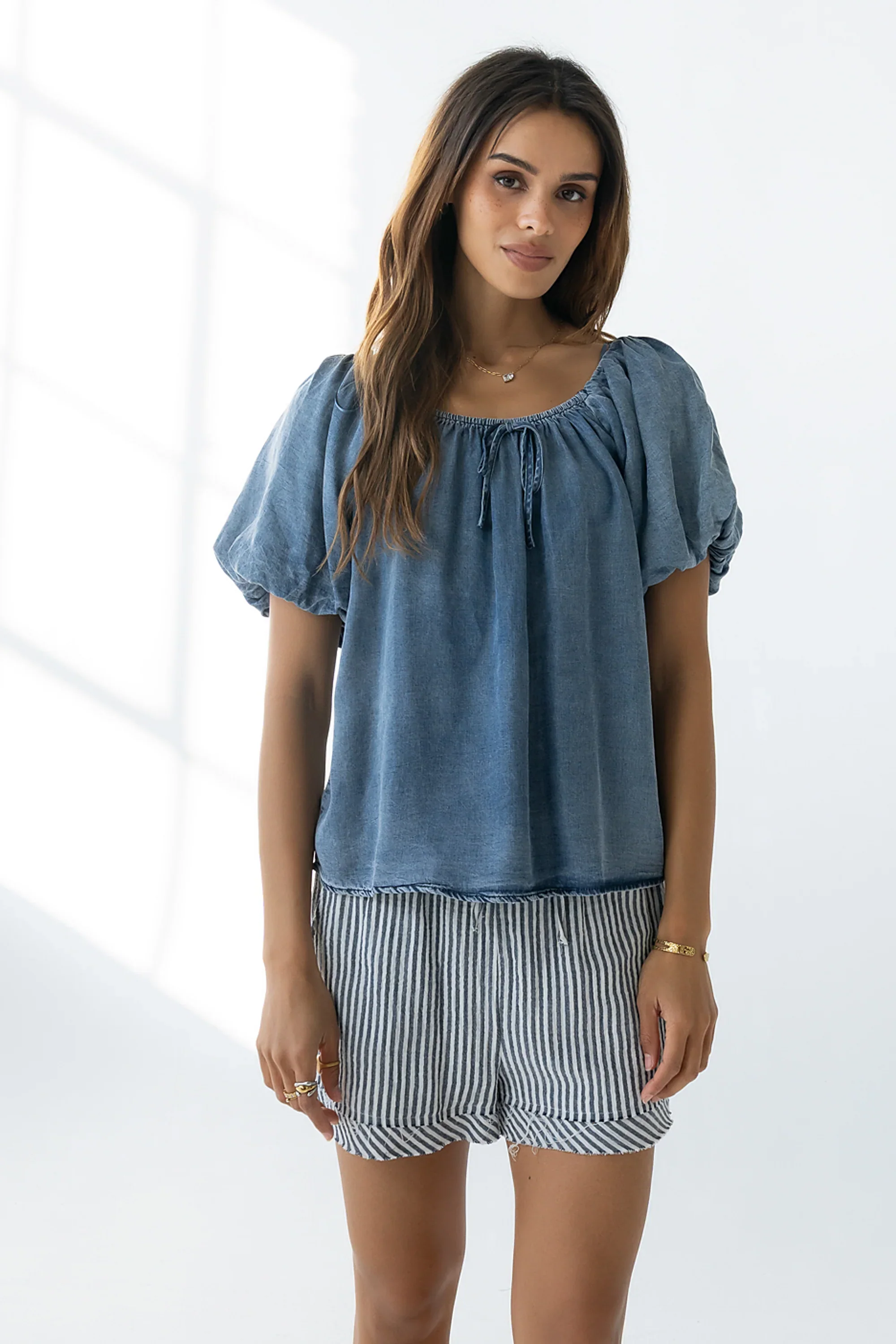 Nora Denim Blouse