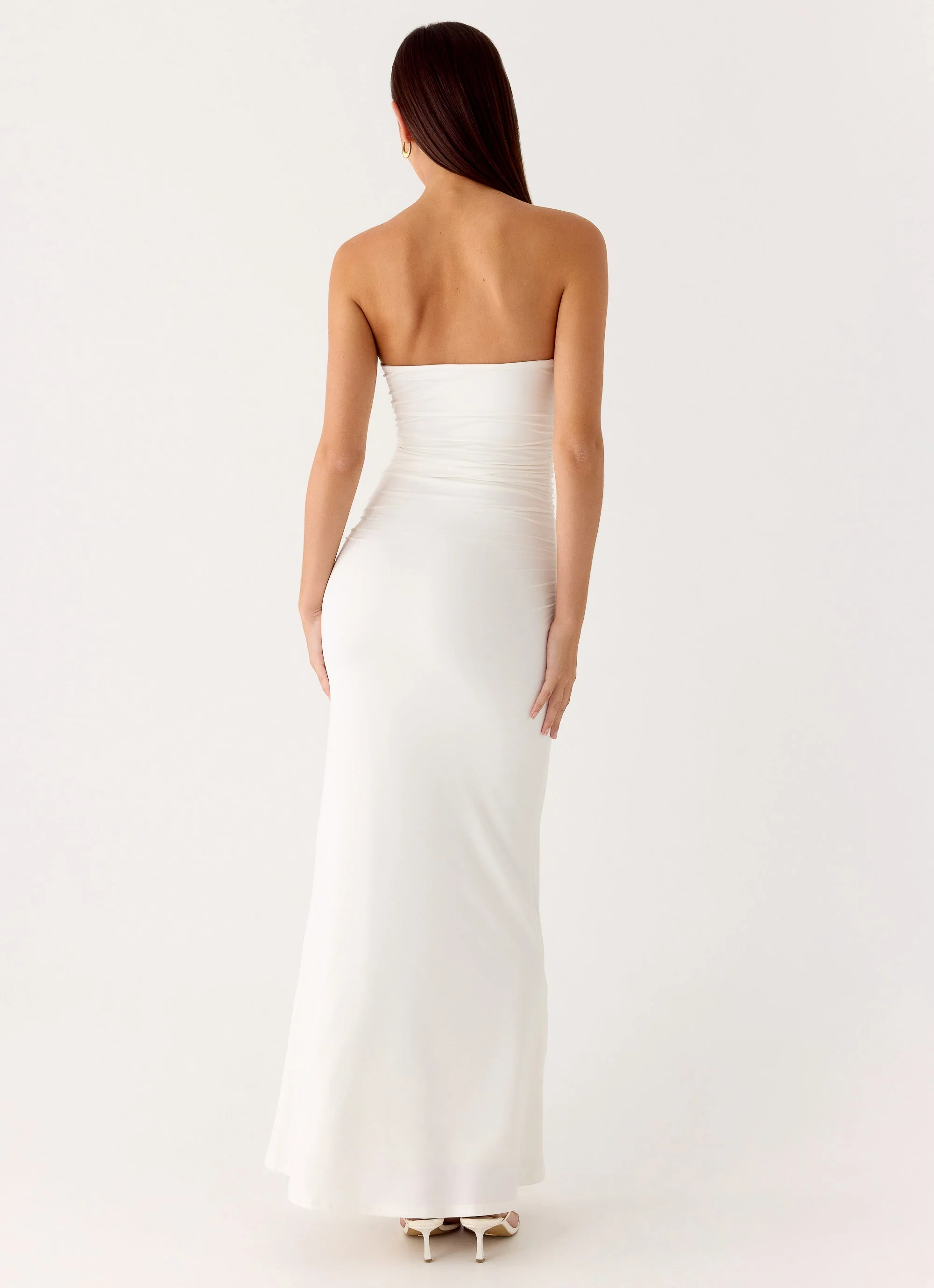 Party After Party Shell Maxi Dress - White - luluinthesky
