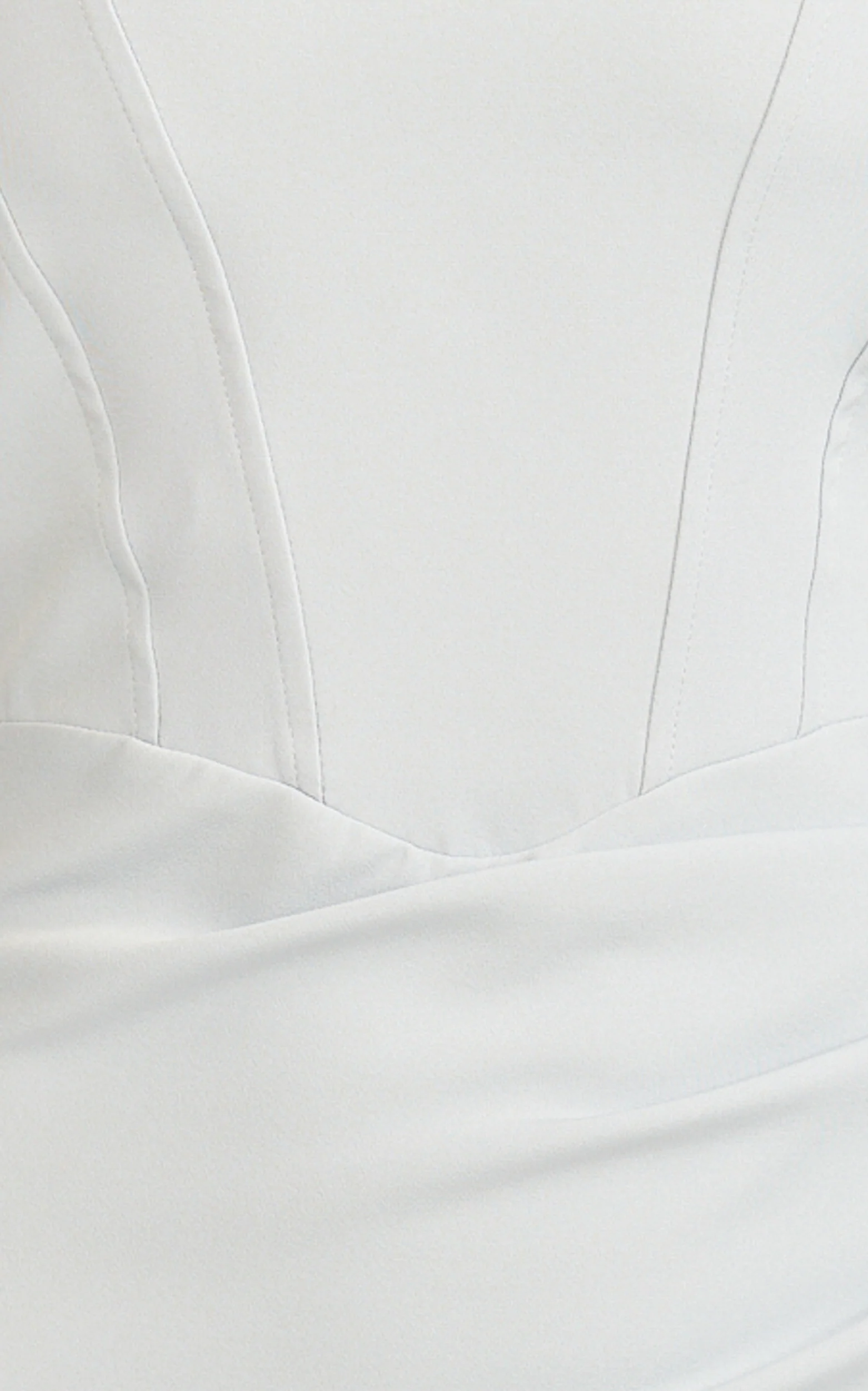 Karina Mini Dress - Halter Neck Princess Panel Tucked Waist Dress in Blue