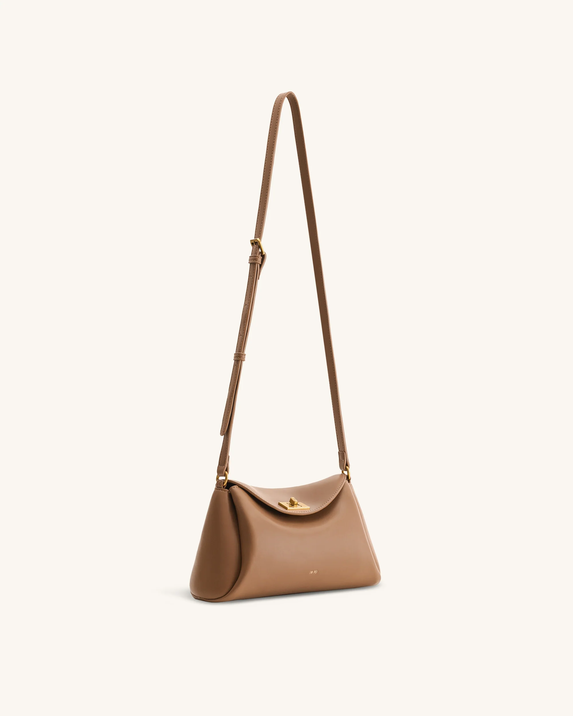 Greta Twist-Lock Crossbody Bag - Brown