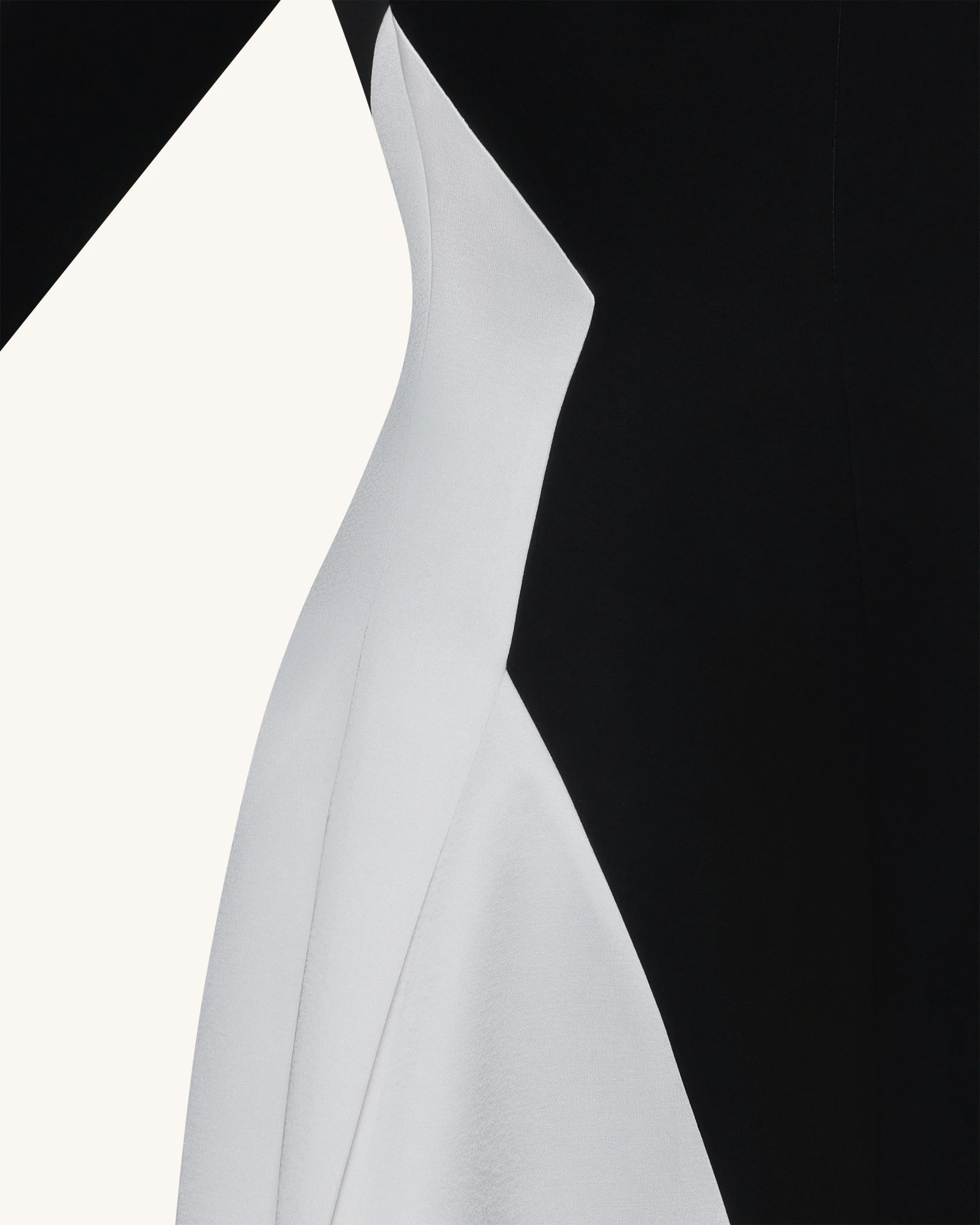 Monochrome Paneled Long-Sleeve Maxi Dress - Black - FASHION NOB