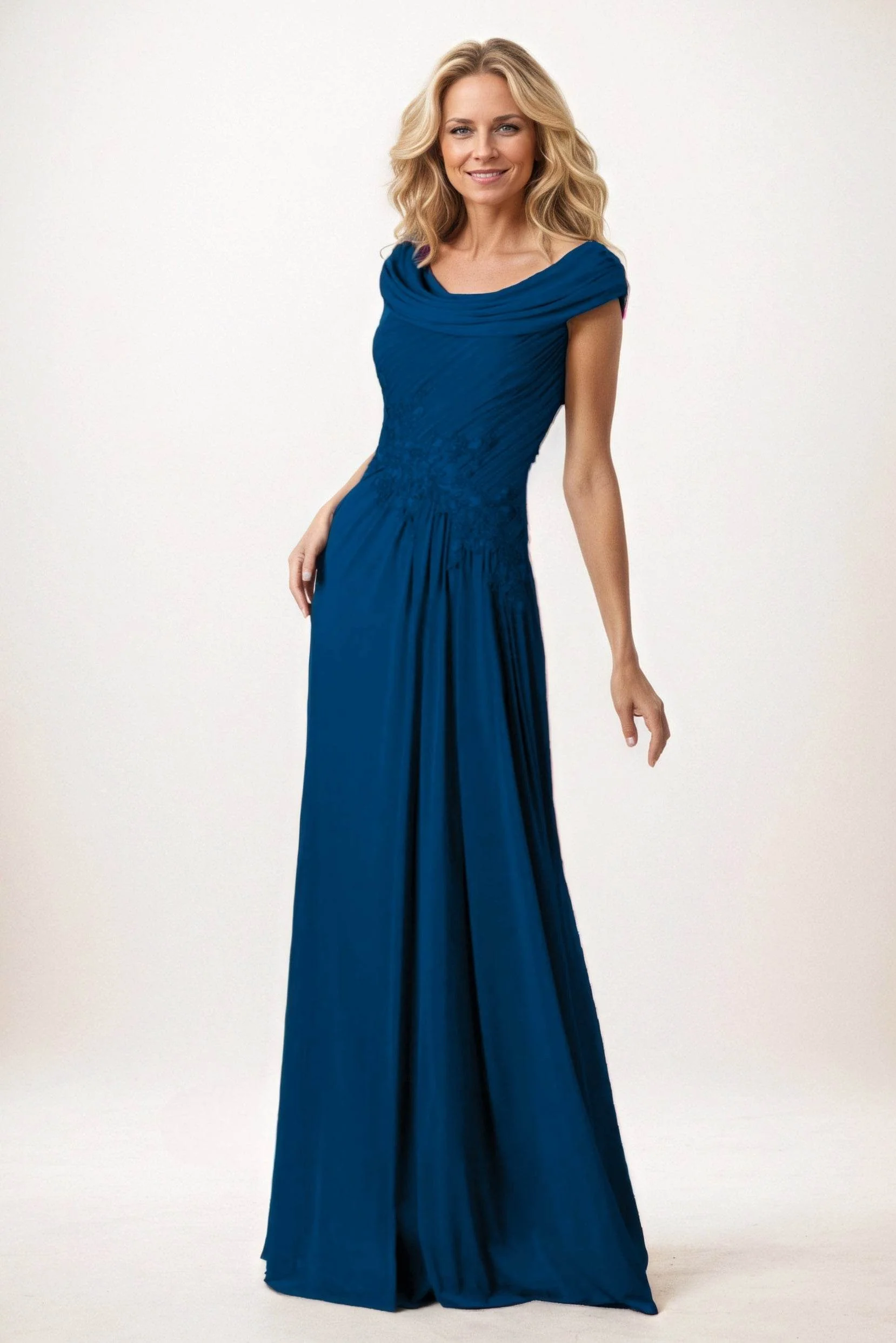 A-Line Maxi Chiffon Mother of the Bride Dresses CM0390