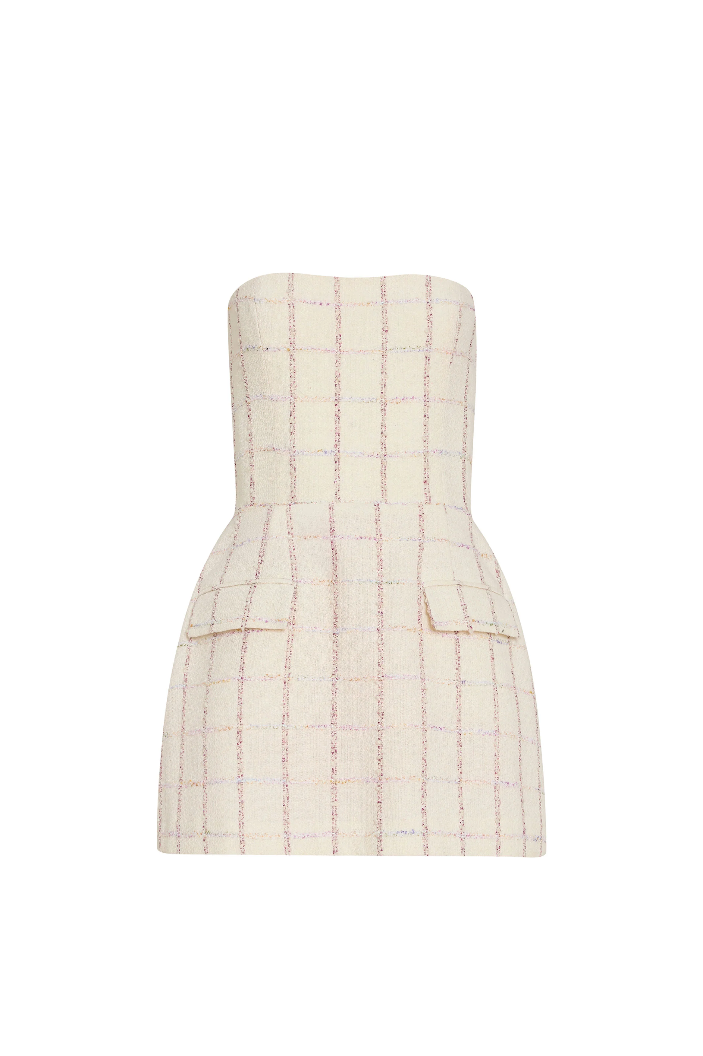 Strapless Bethany Romper in Charlotte Tweed
