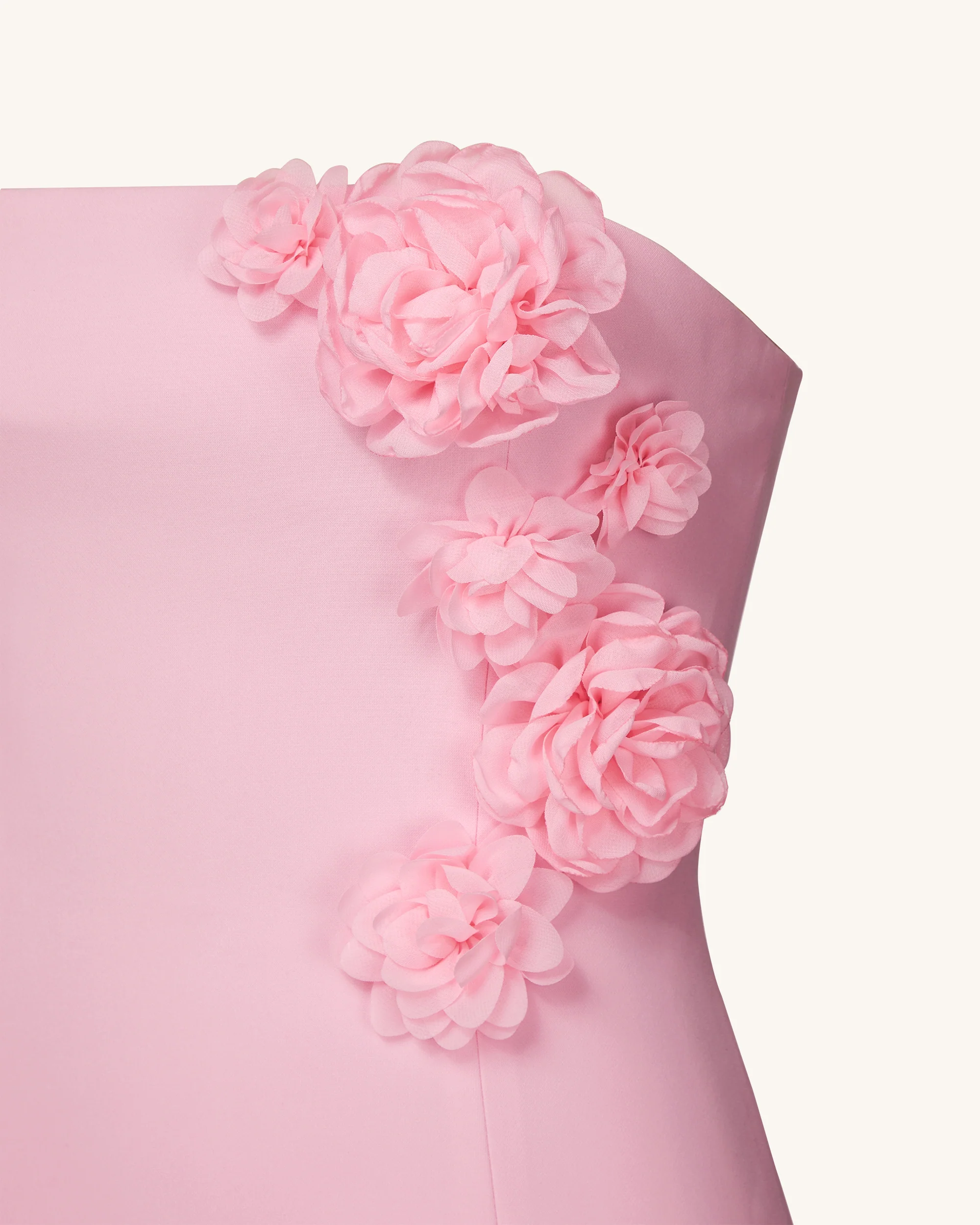 Blossoming Elegance Strapless Dress - Pink - FASHION NOB