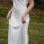 Coolness Calling Satin Maxi Dress White - luluinthesky