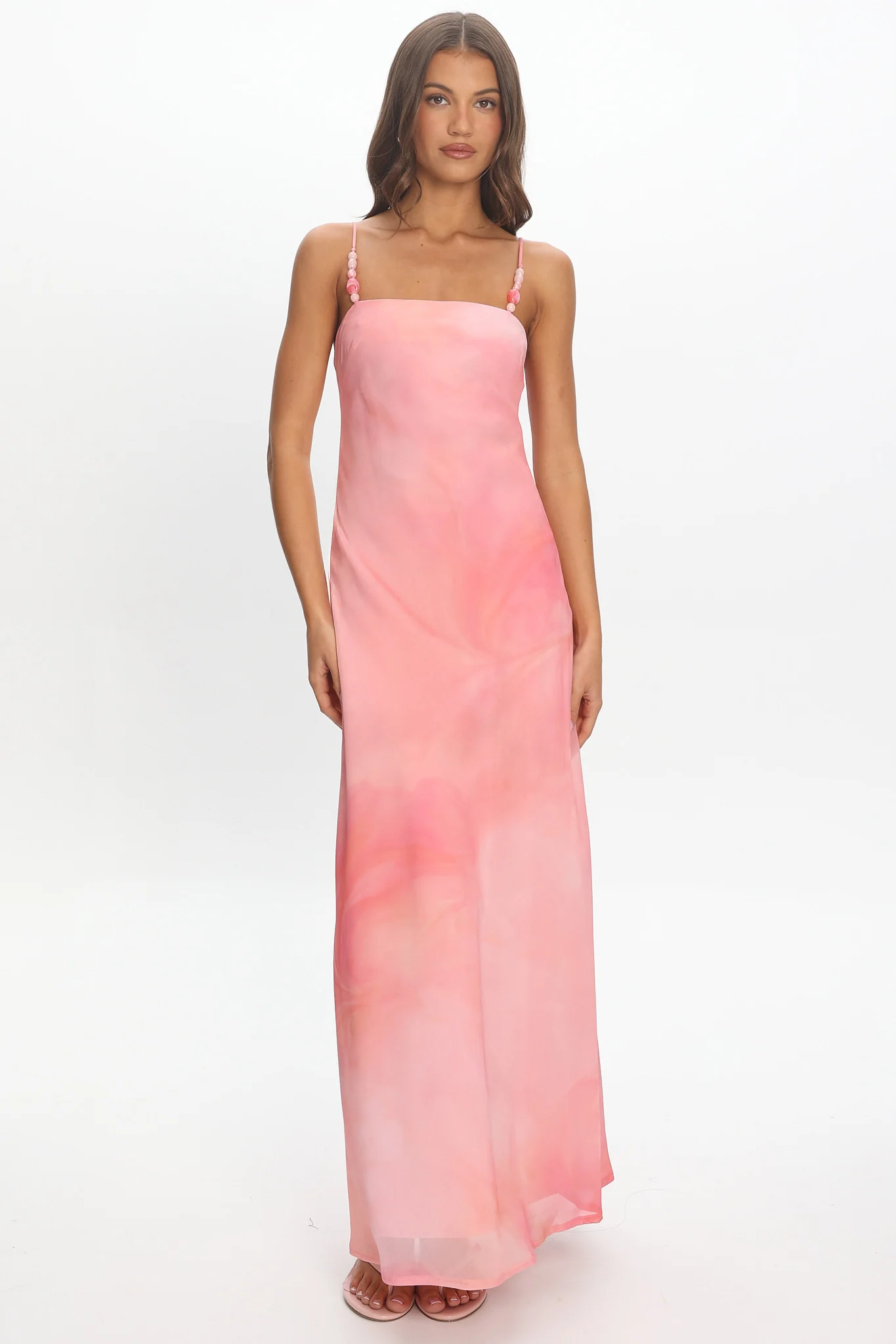 Miyu Bias Cut Maxi Dress Pink - luluinthesky