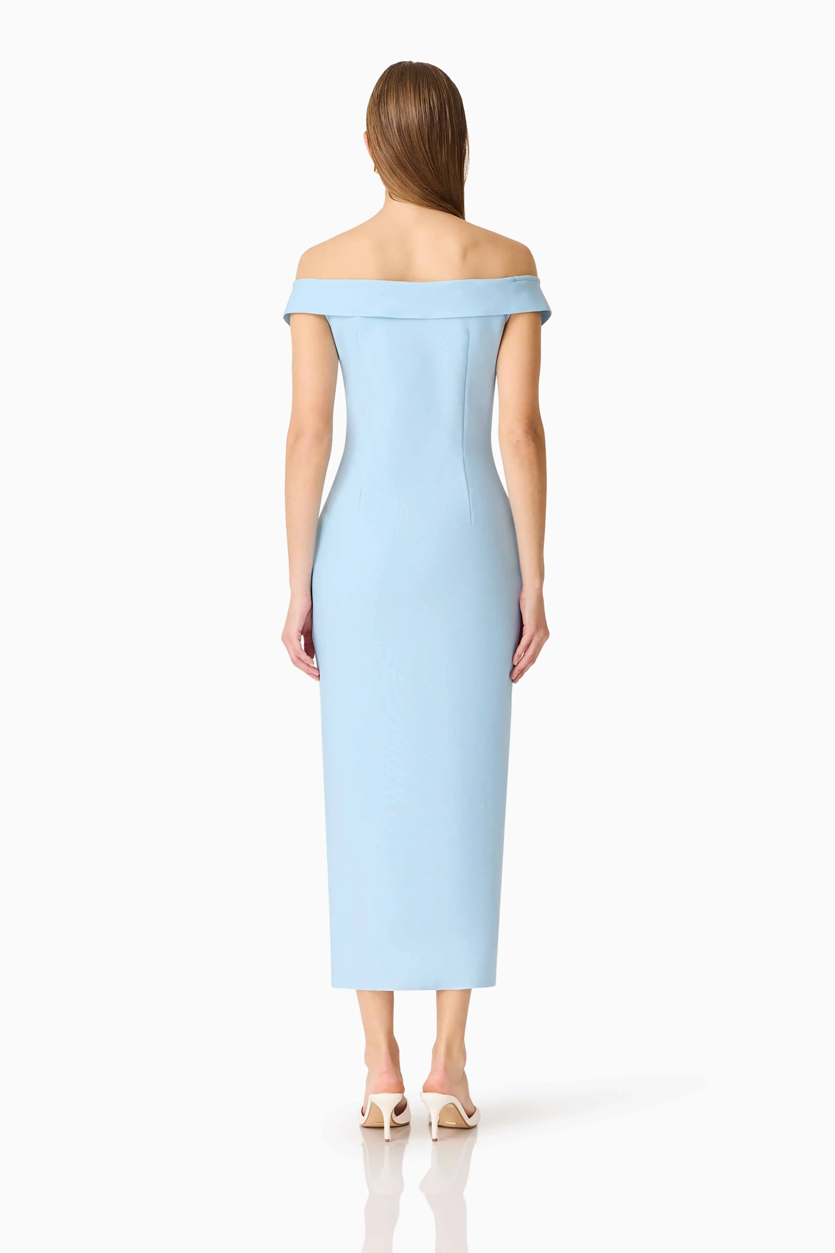 CURAAE Sacha Maxi Dress in Baby Blue