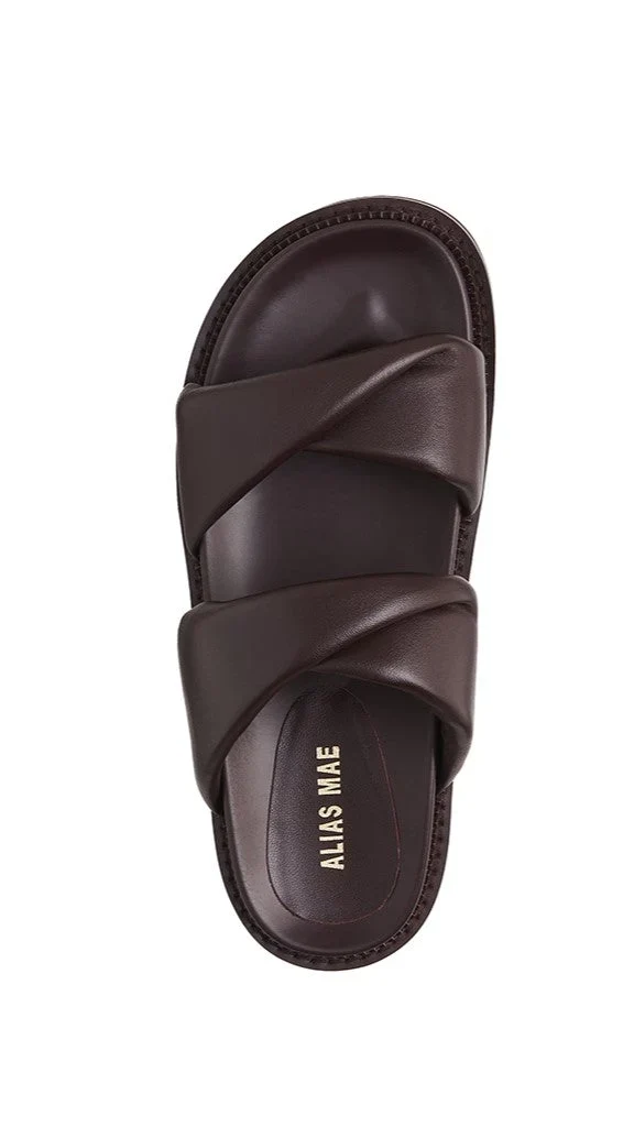 Alias Mae Paris Slide - Plum Leather - FASHION NOB