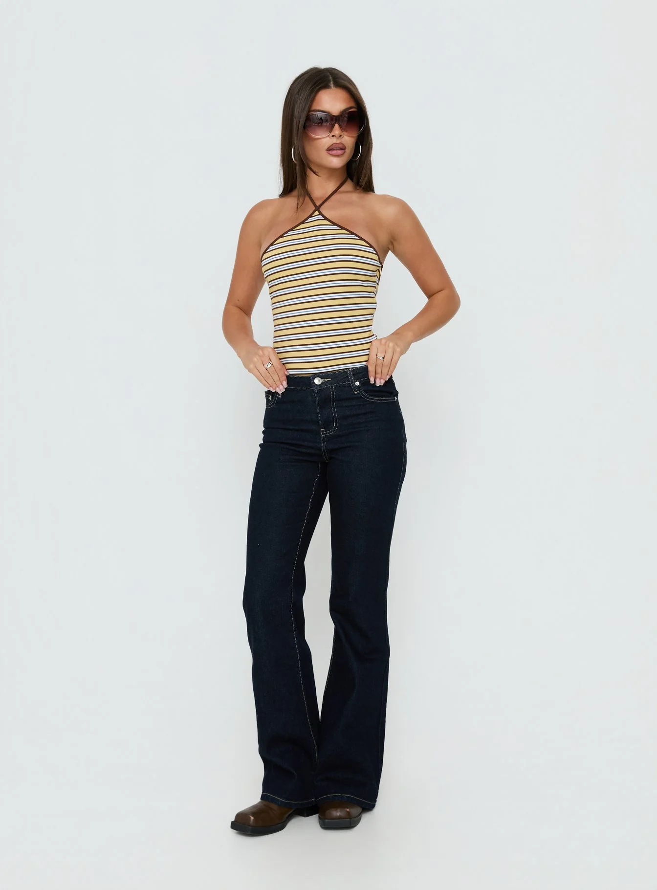 Aethoria Arrowneck Bodysuit Multi Stripe