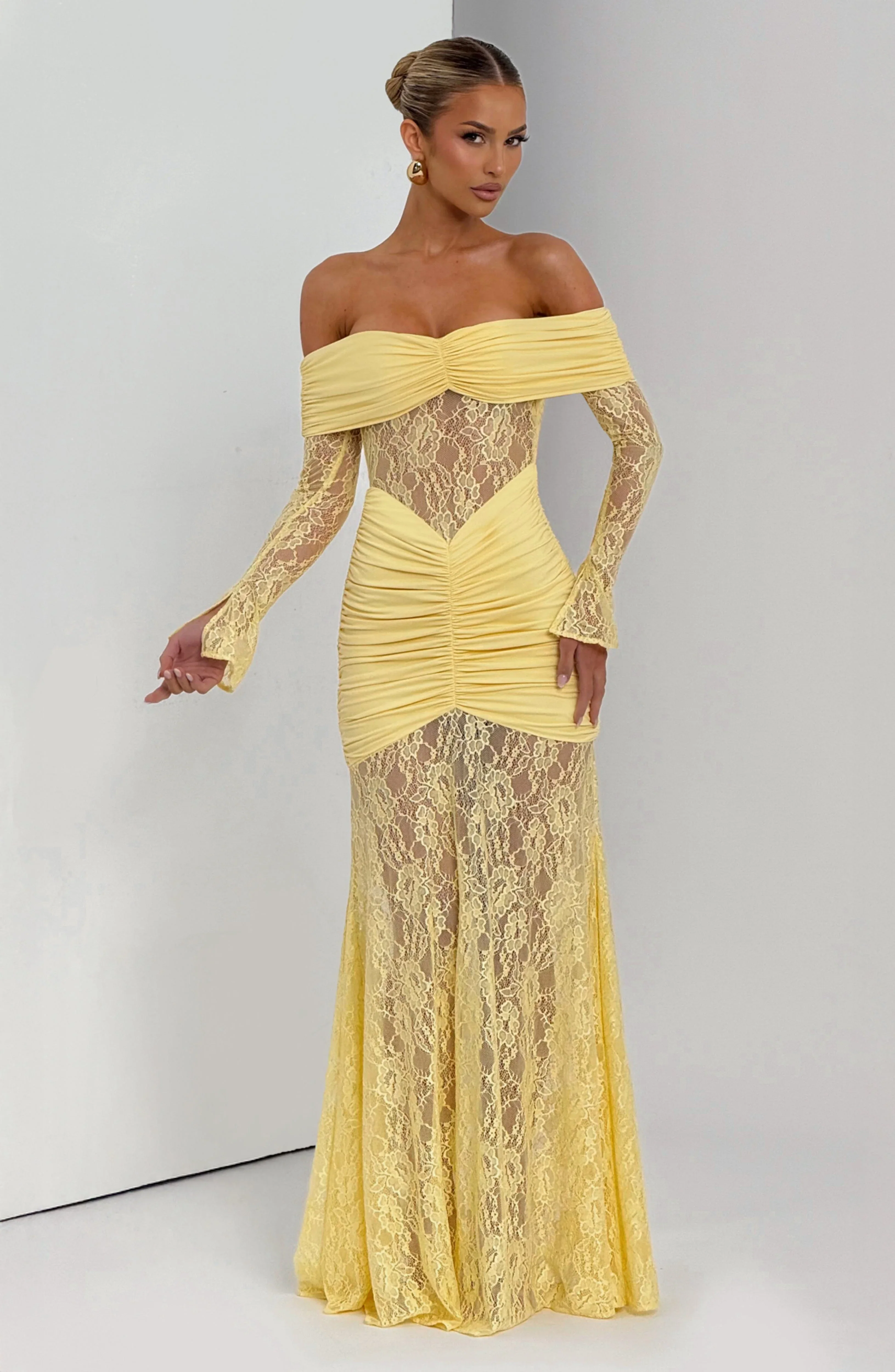 Sauline Maxi Dress - Lemon