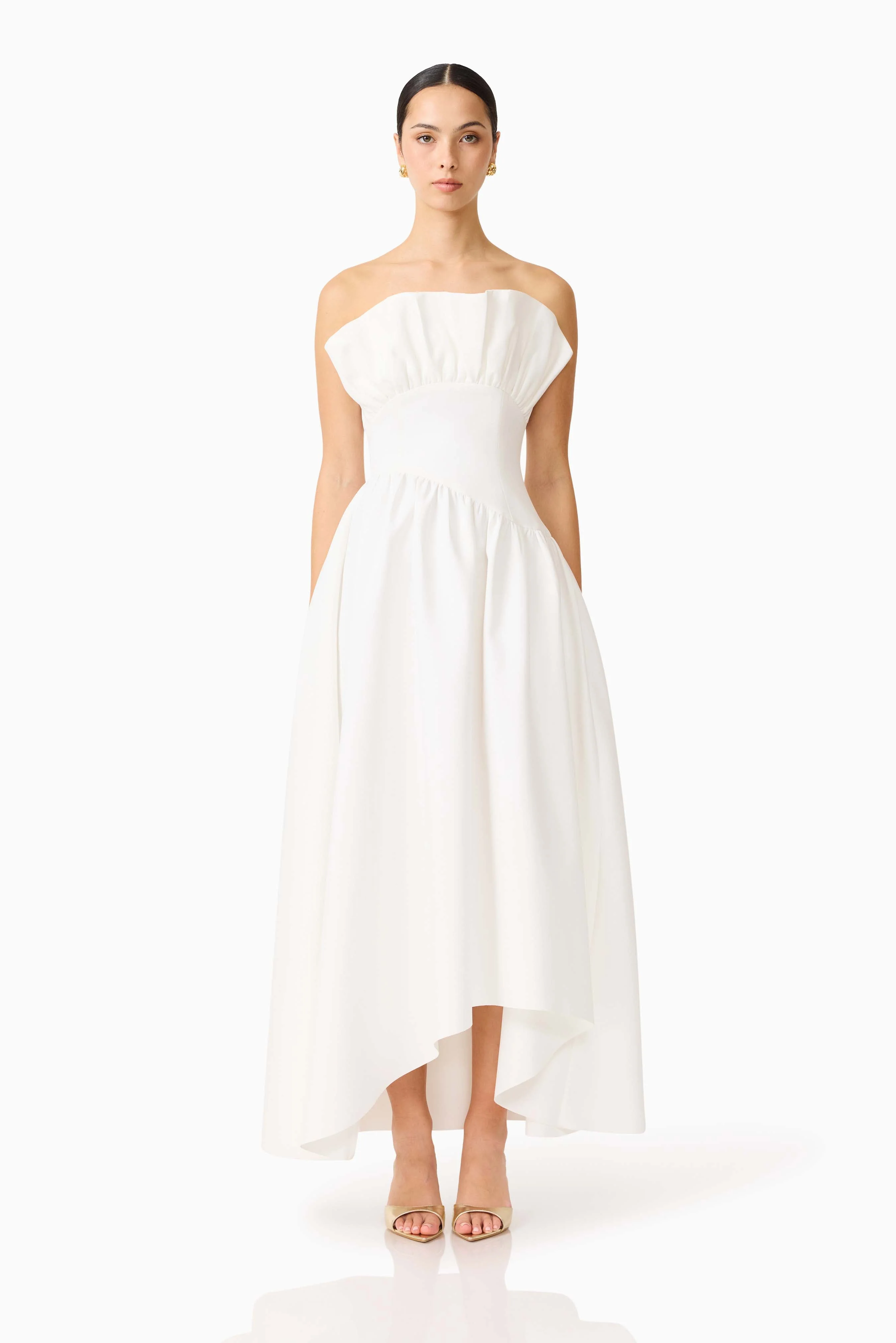 Laurel Sleeveless Maxi Dress In White