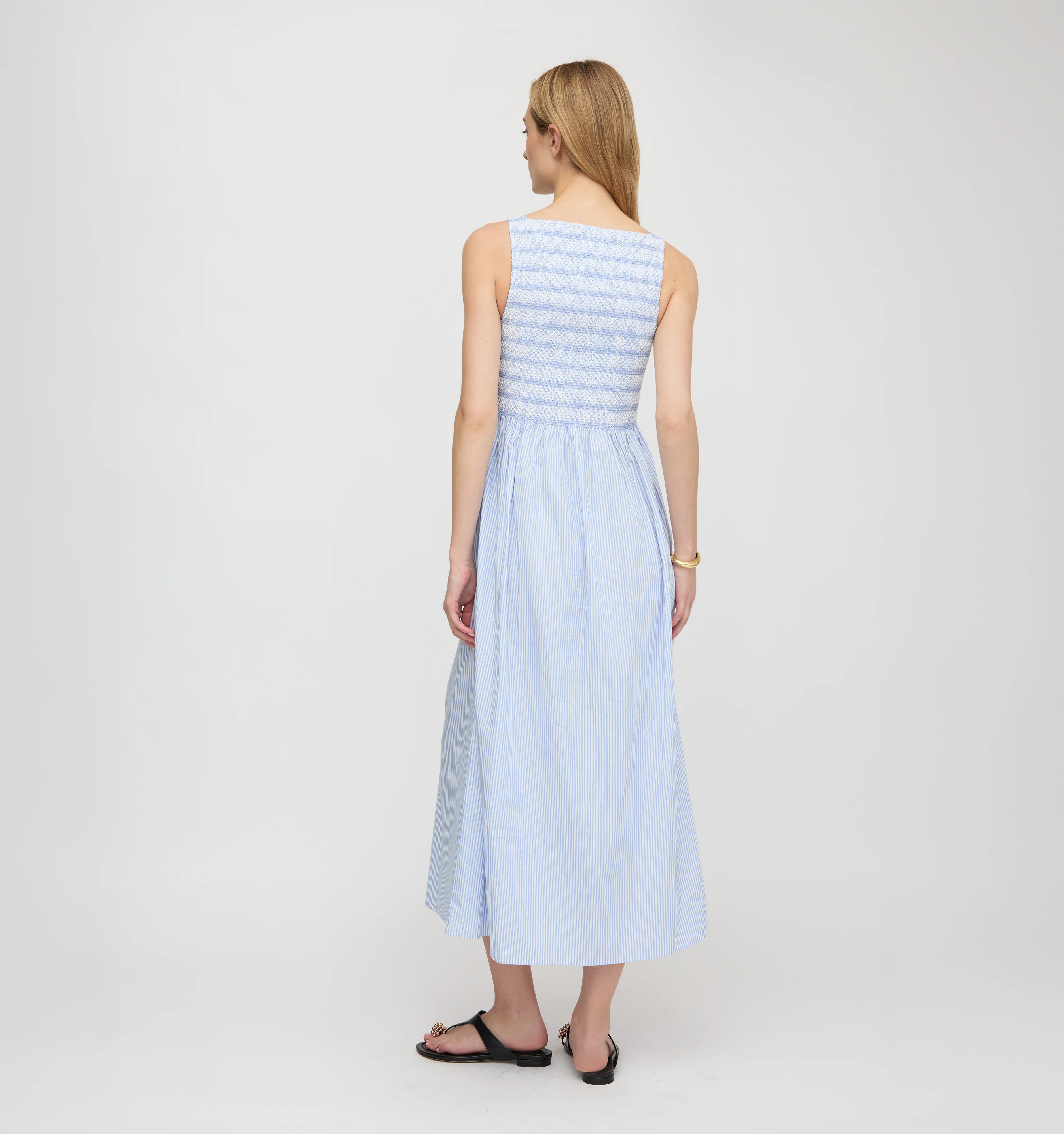 The Cosima Nap Dress - Blue/White Stripe