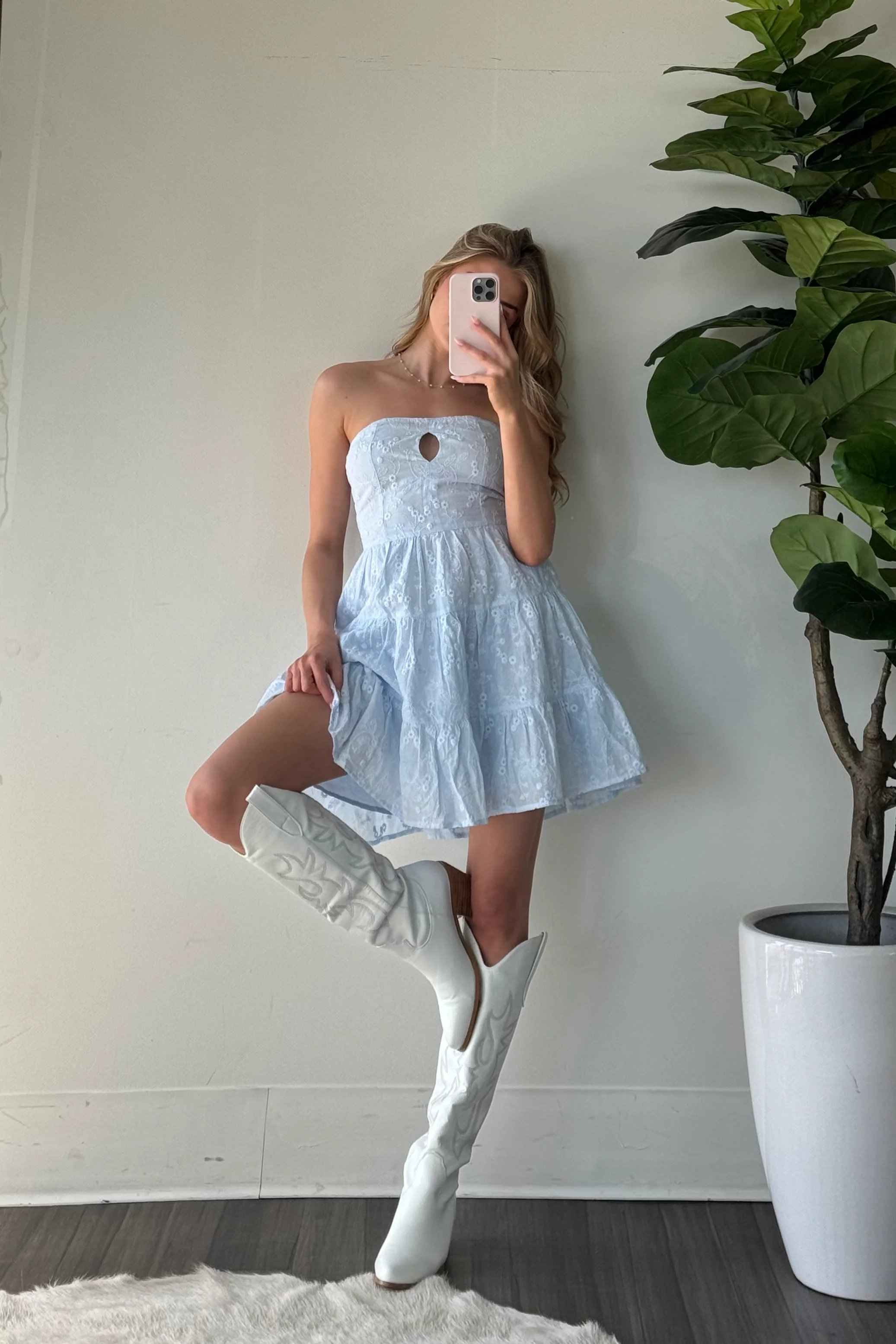 Blythe Embroidered Mini Dress