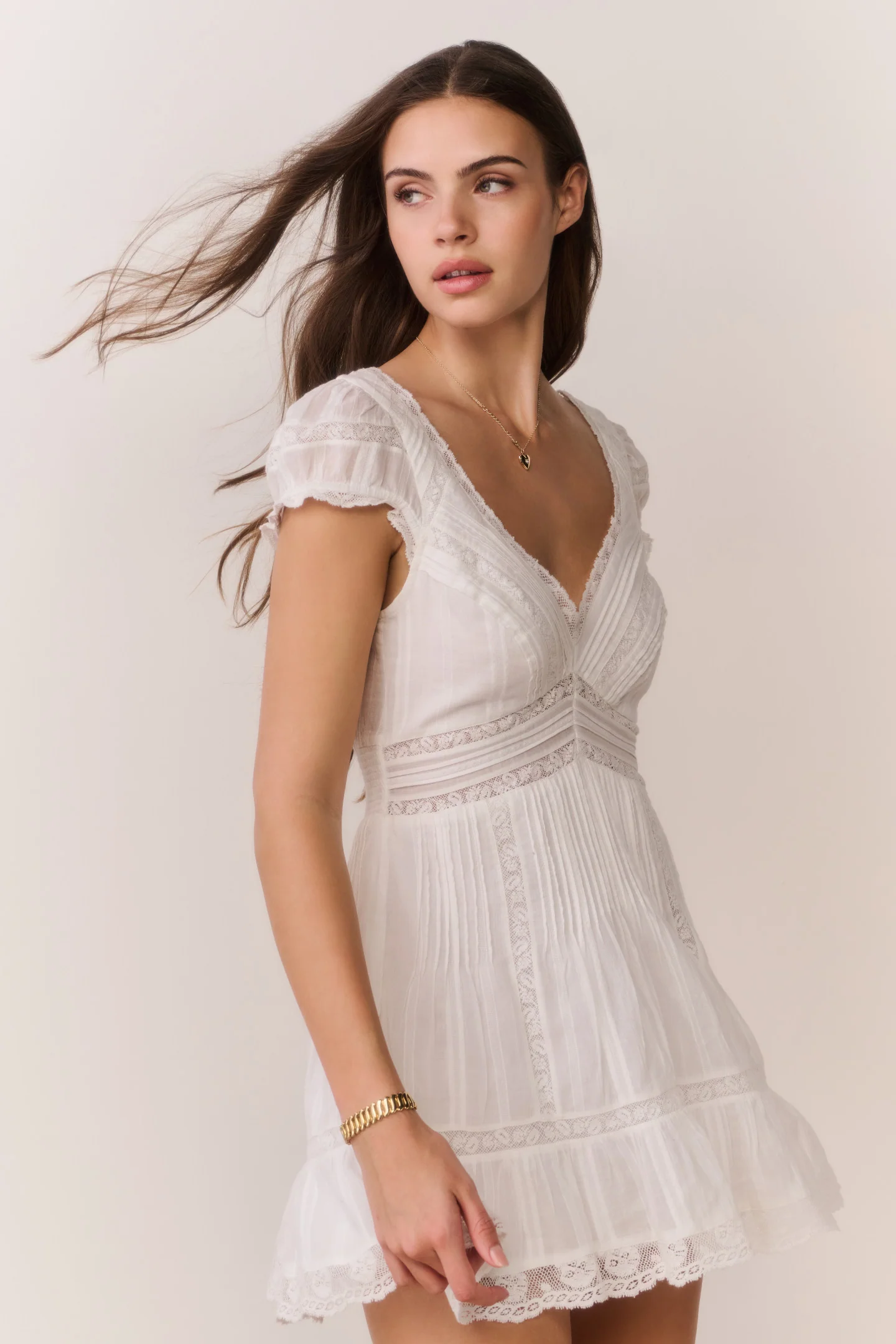 Edena Cotton Victorian Mini Dress