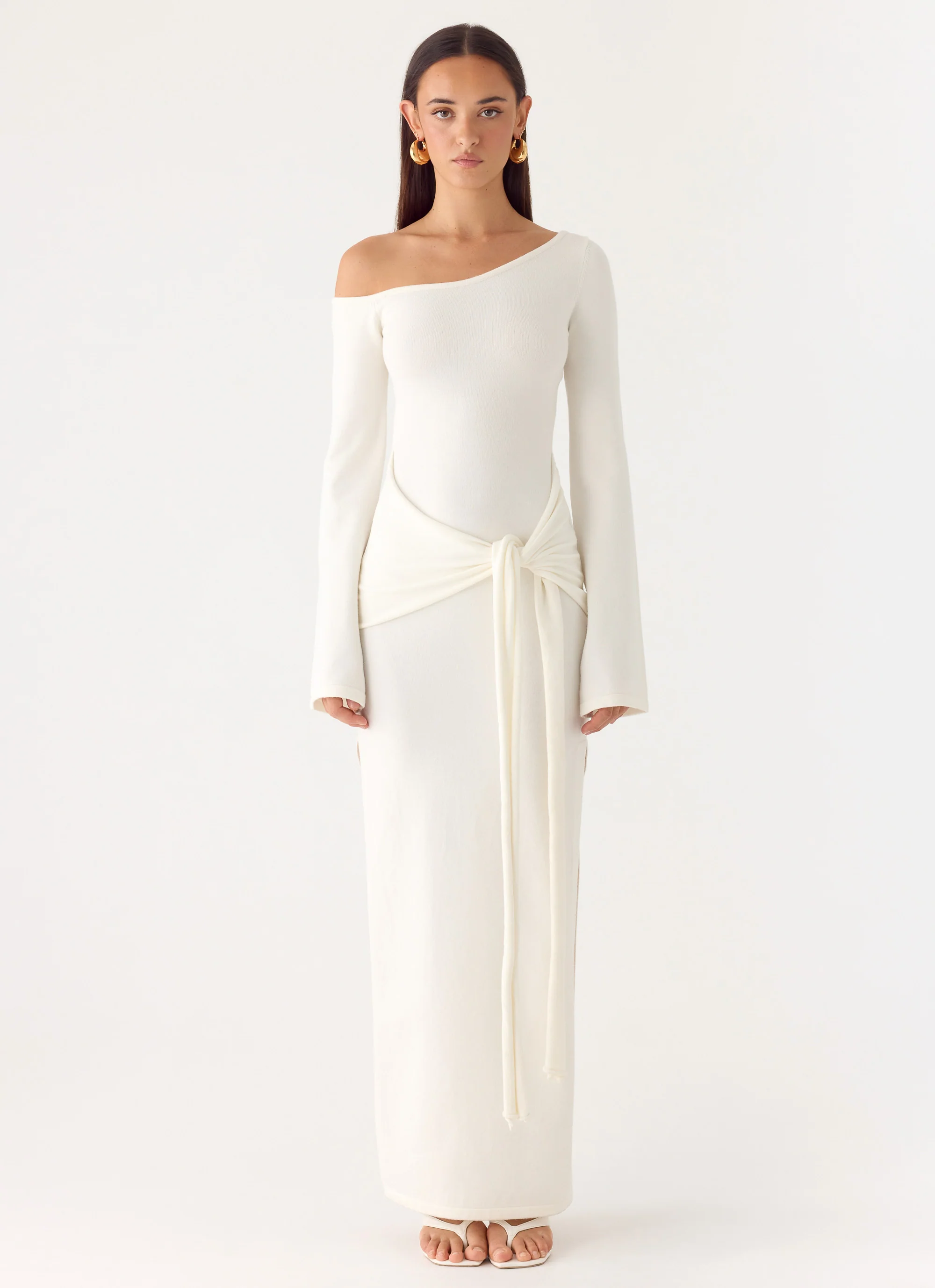 Kova Knit Maxi Dress - White