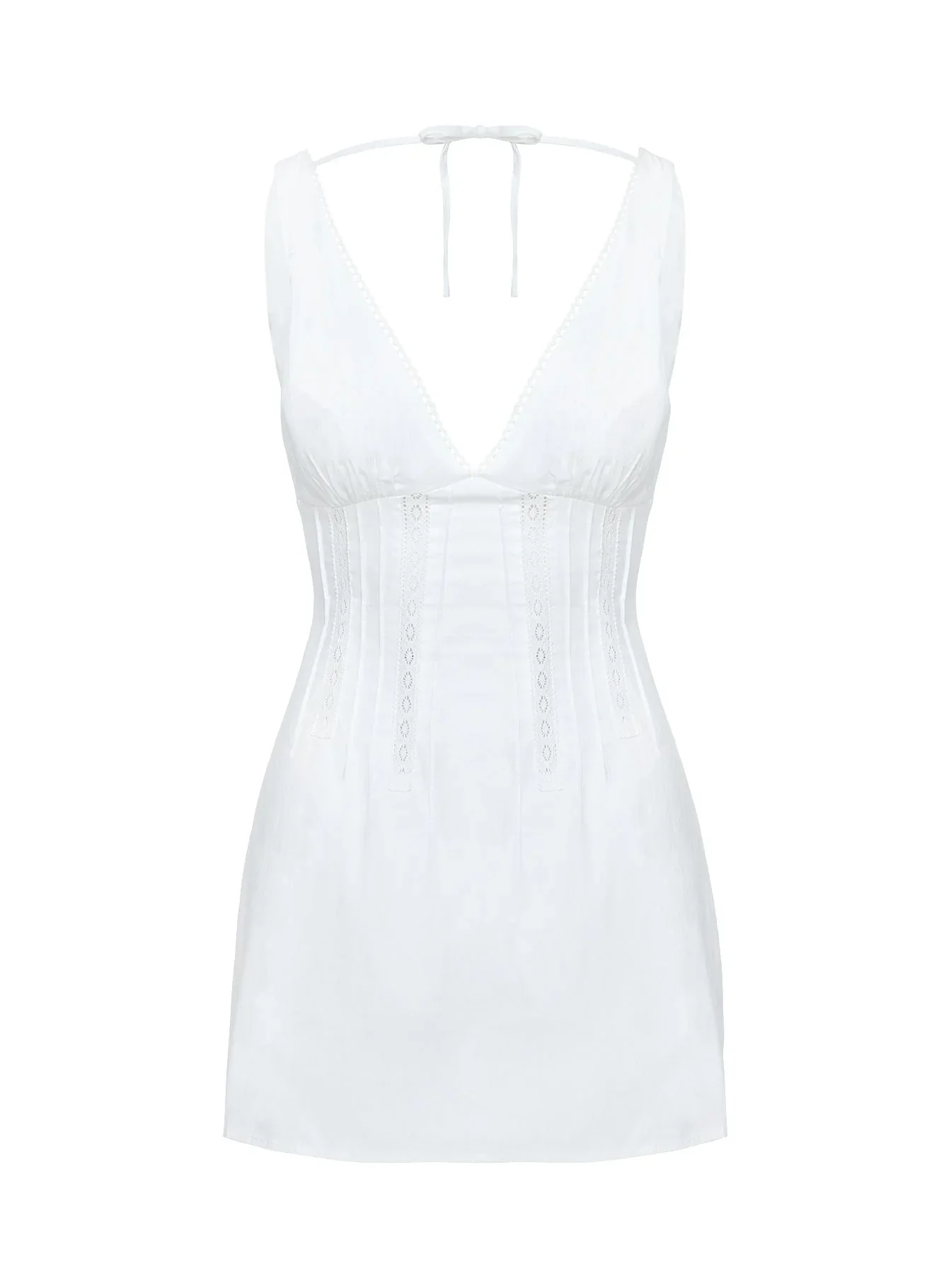 Austria Drop Waist Mini Dress White - luluinthesky