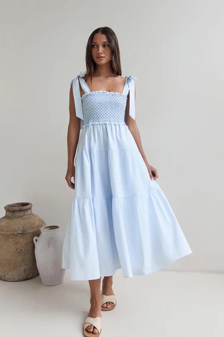 So Far So Long Maxi Dress Blue