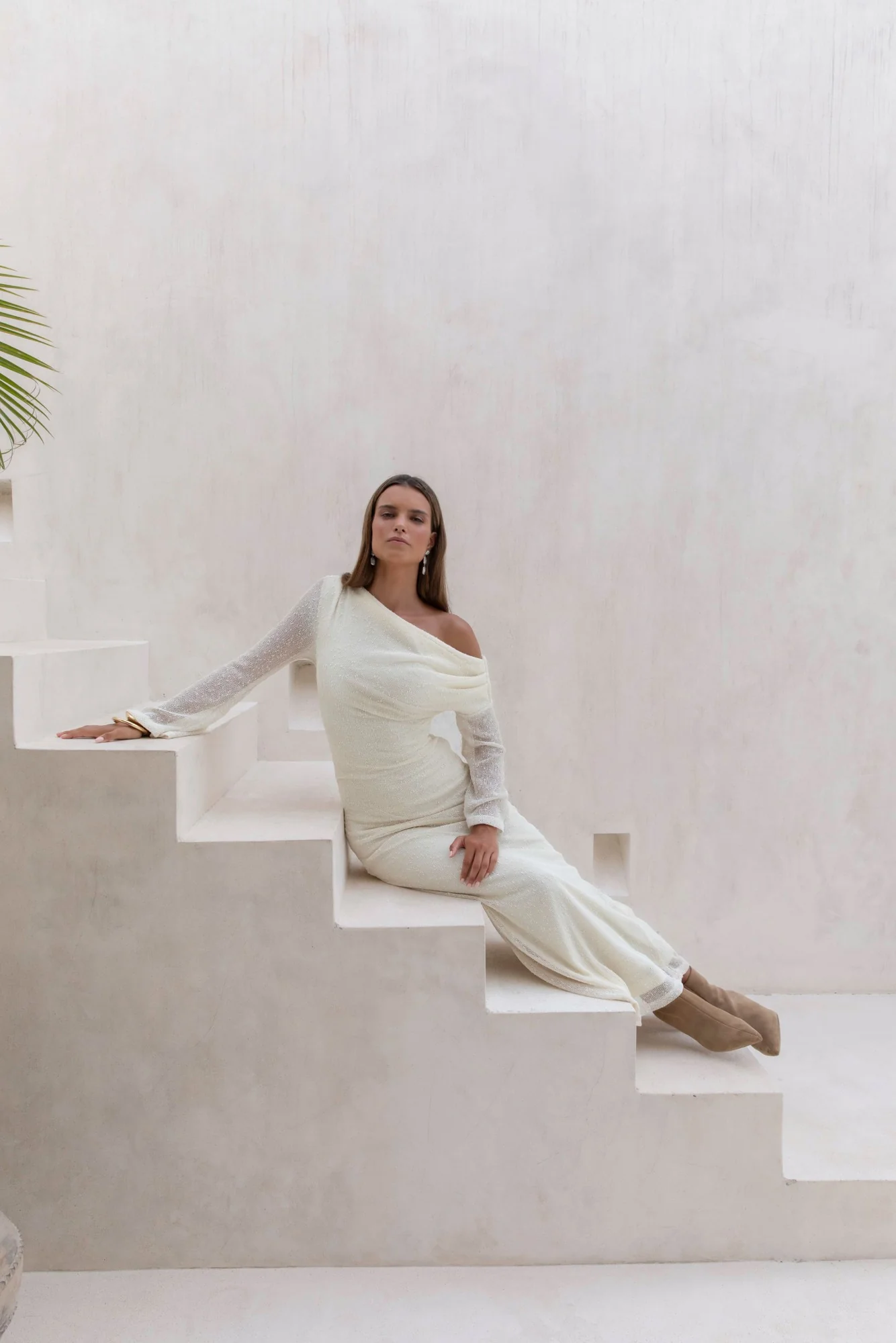 Cool Daze Long Sleeve Knit Maxi Dress Butter
