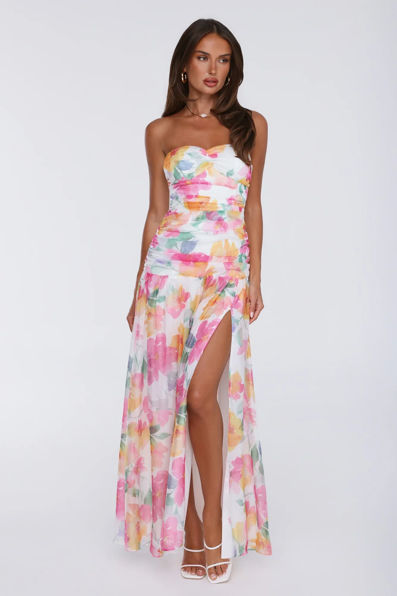 Pretty Much Perfect Strapless Maxi Dress Pink