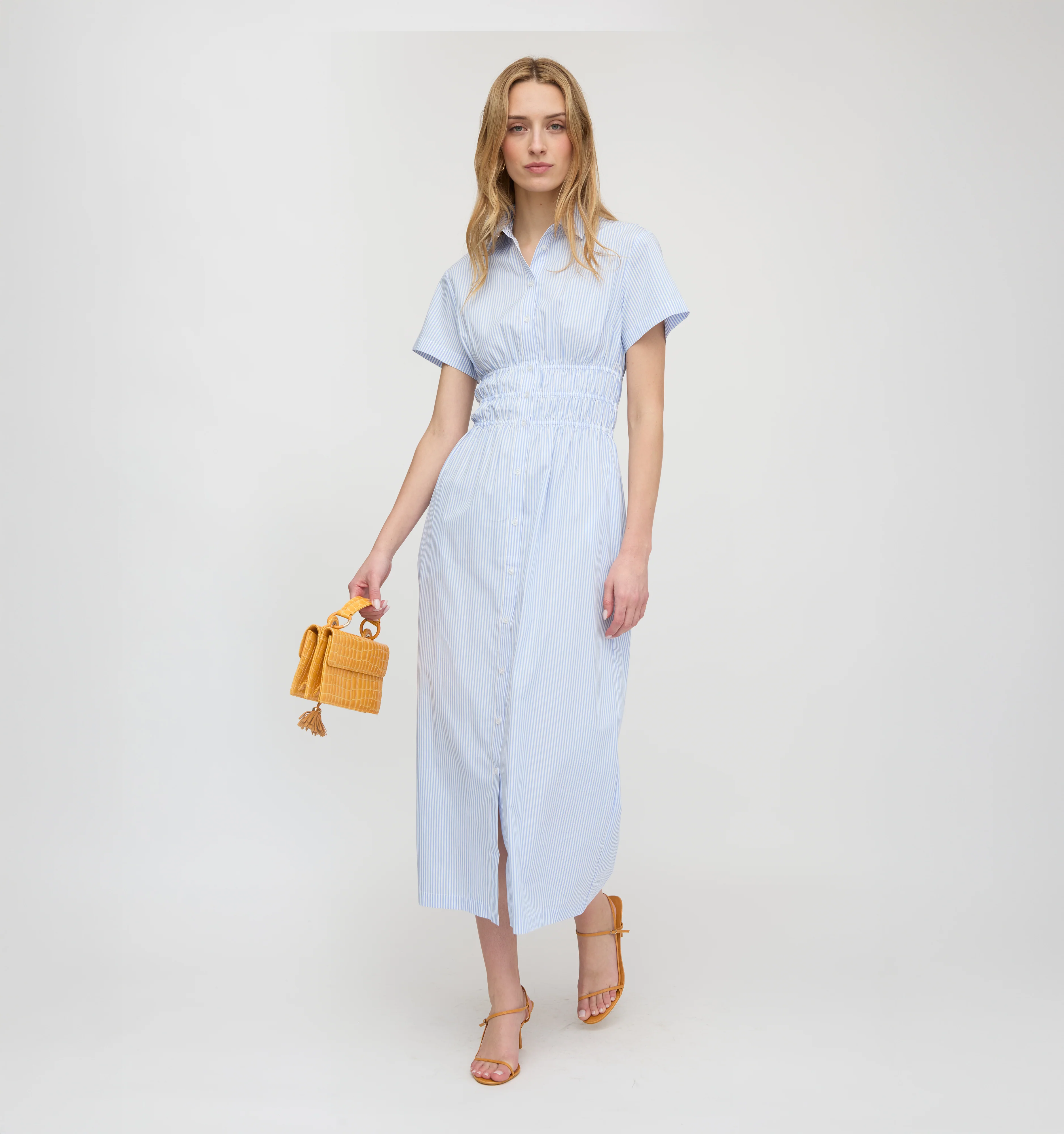 The Jamie Nap Dress - Blue/White Stripe