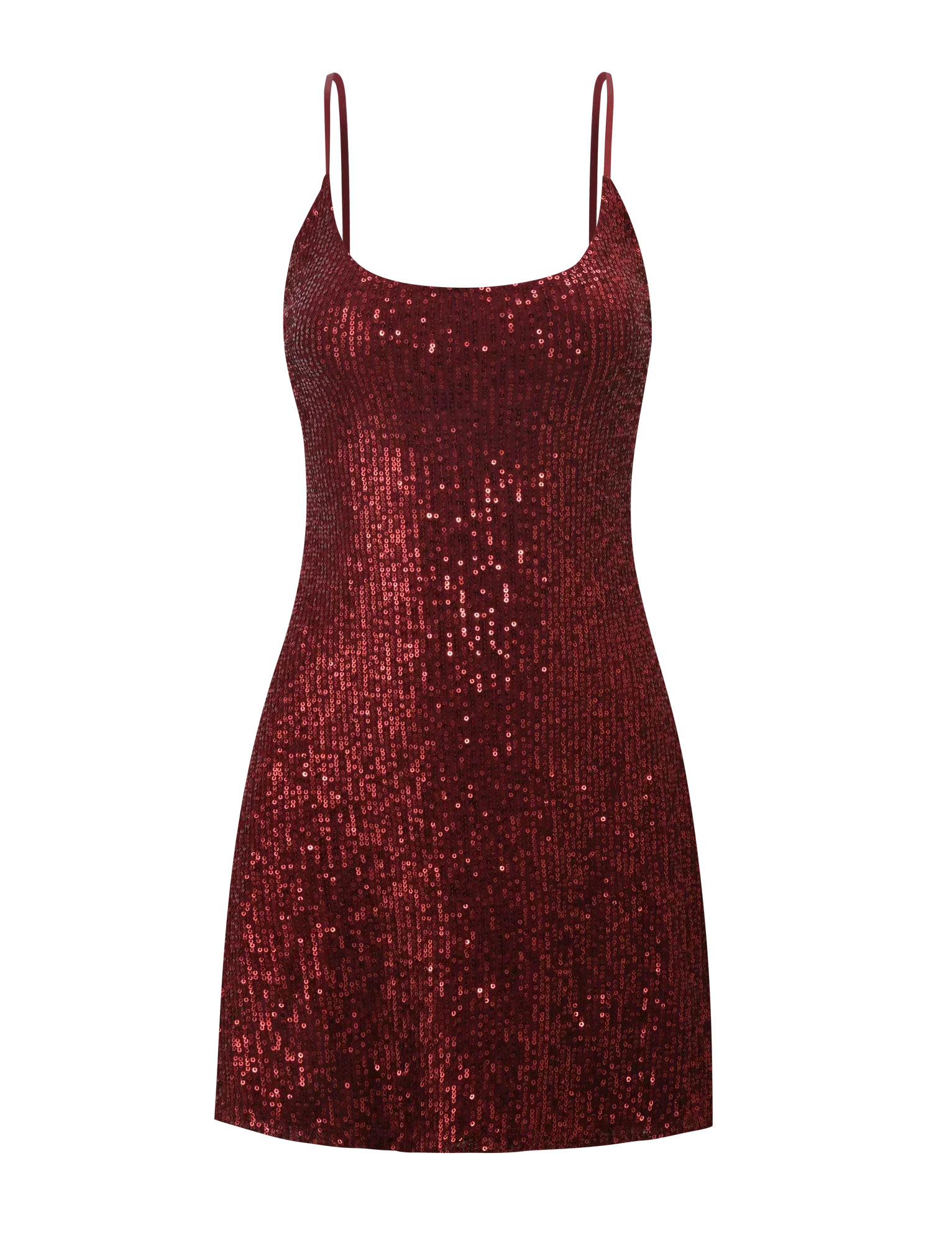 ZEINA MINI DRESS - WINE SEQUIN