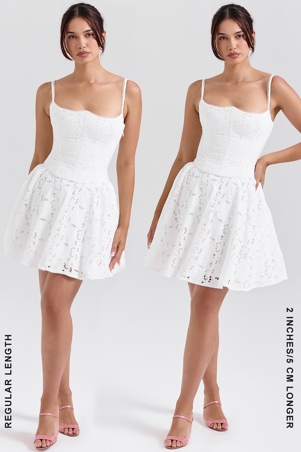 White Broderie Anglais Mini Dress