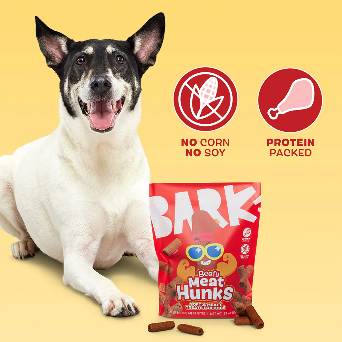 Beefy Meat Hunks Dog Treats, 24 Oz