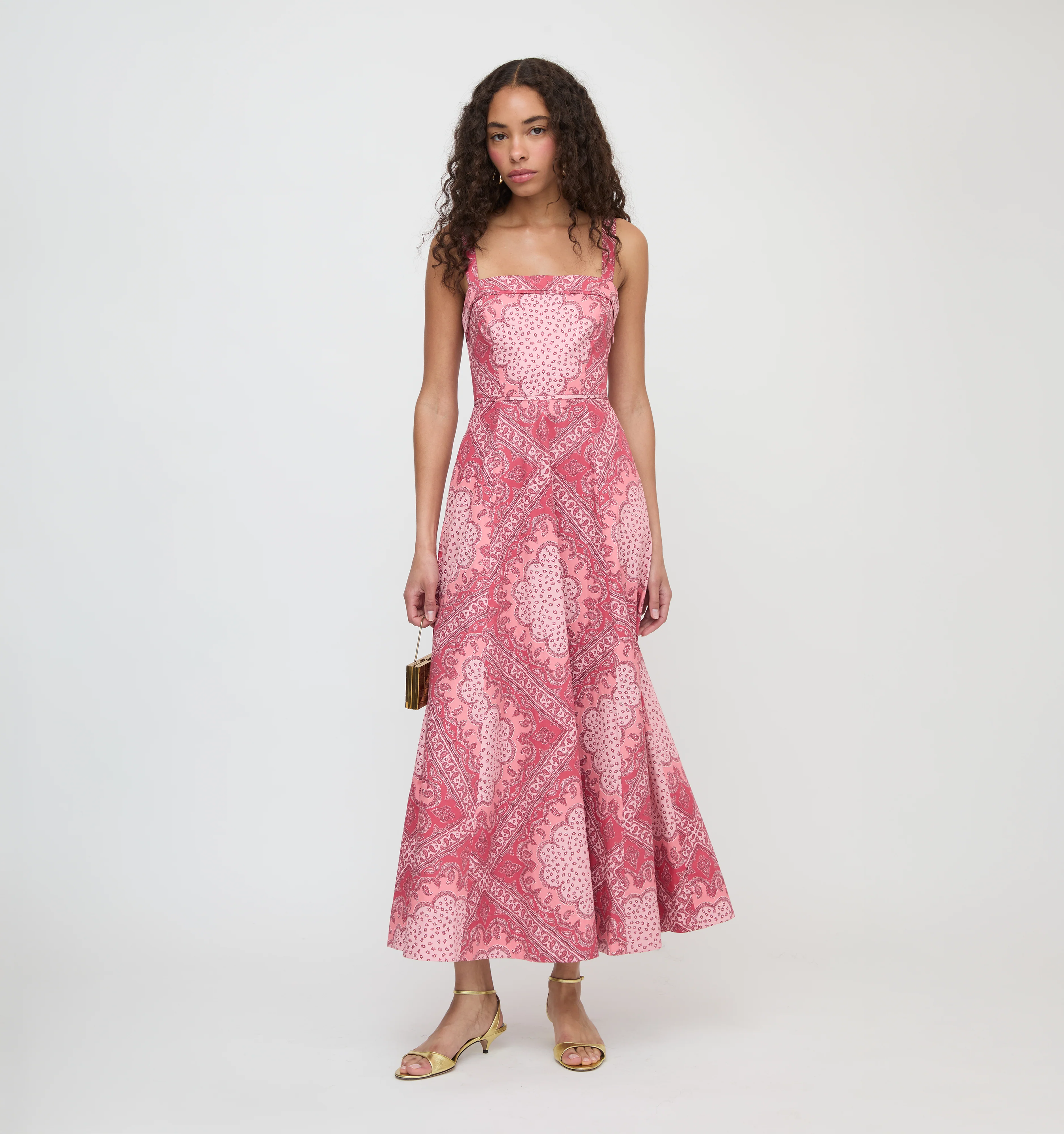 The Ezra Dress - Berry Paisley Scarf
