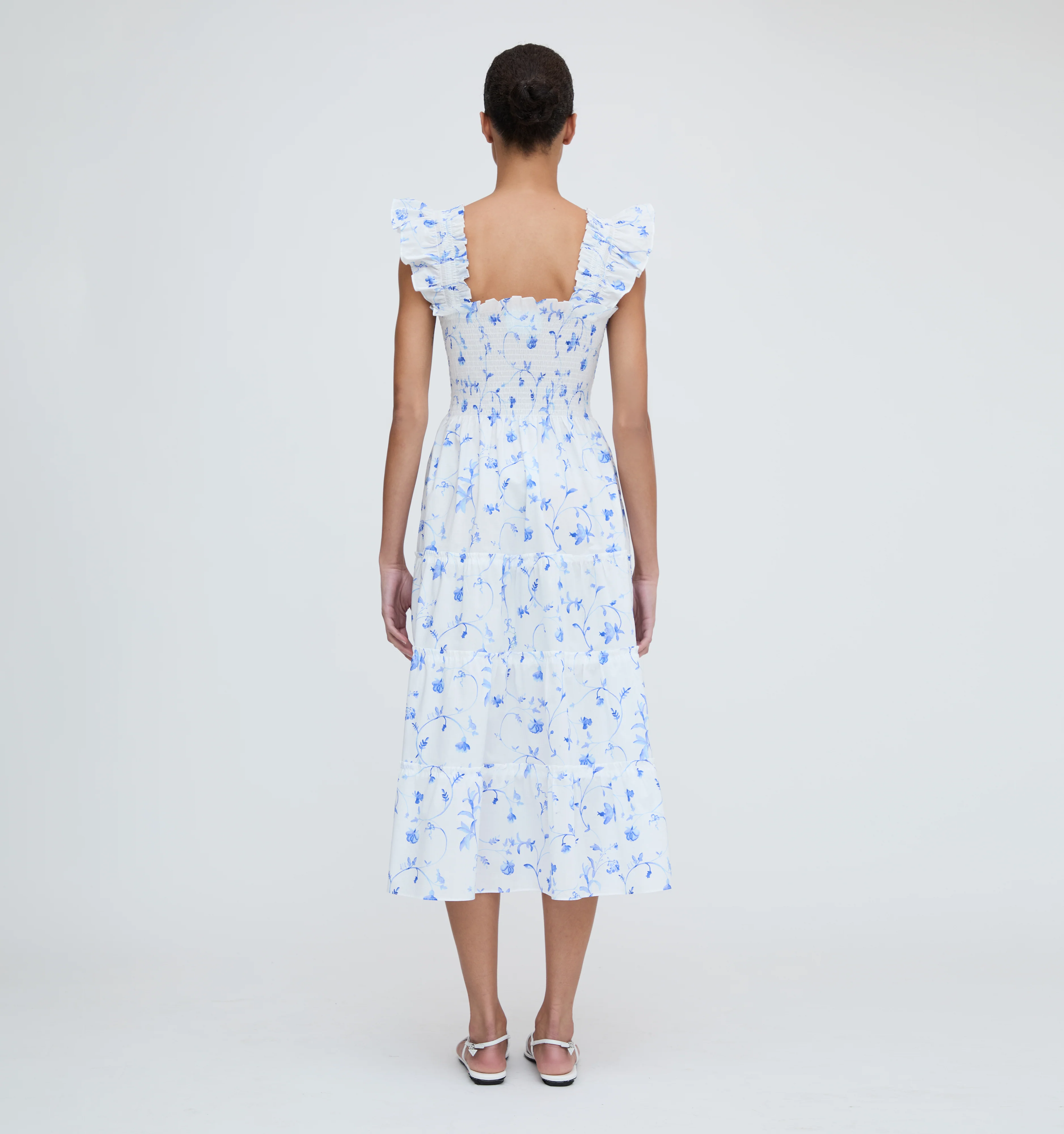 The Ellie Nap Dress - Blue Botanical