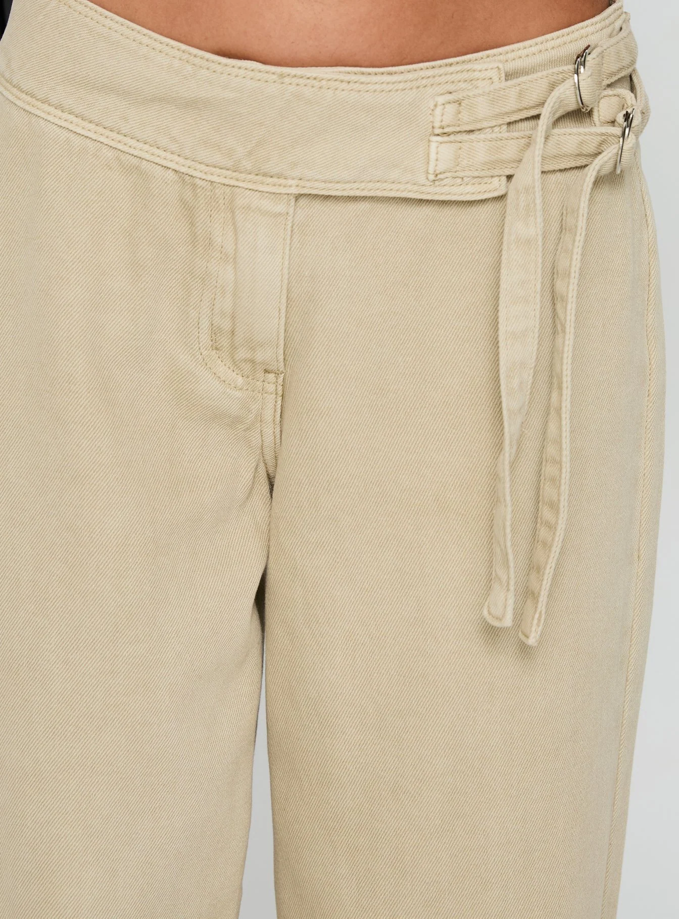 Boxie Mid Rise Wide Leg Jeans Washed Green