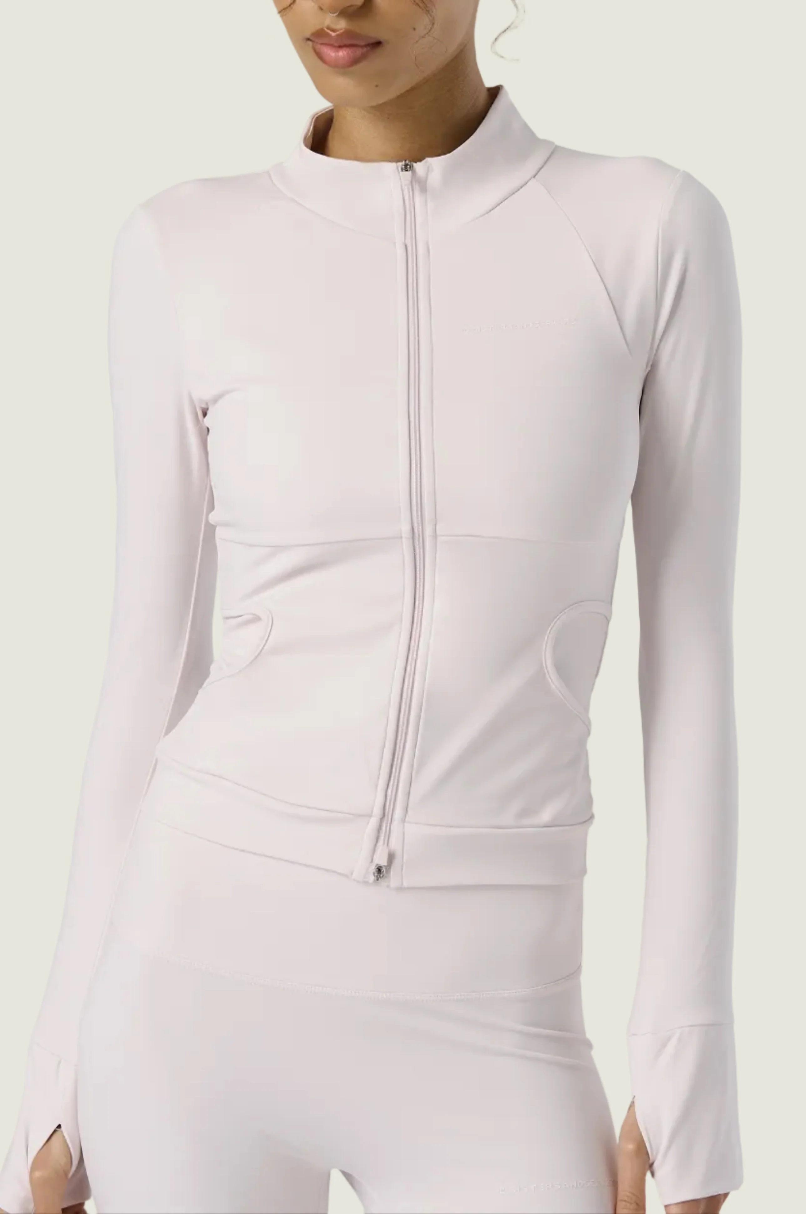 Active Zip Up Top in Soft Pink