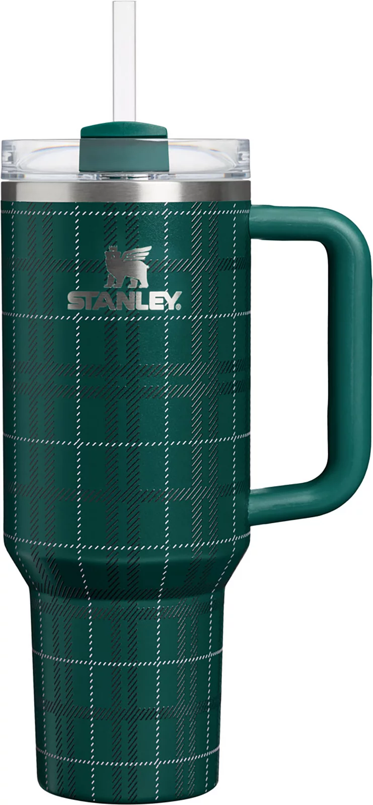 Stanley 40 oz. Quencher H2.0 FlowState Tumbler - Holiday - Shadow Green Plaid