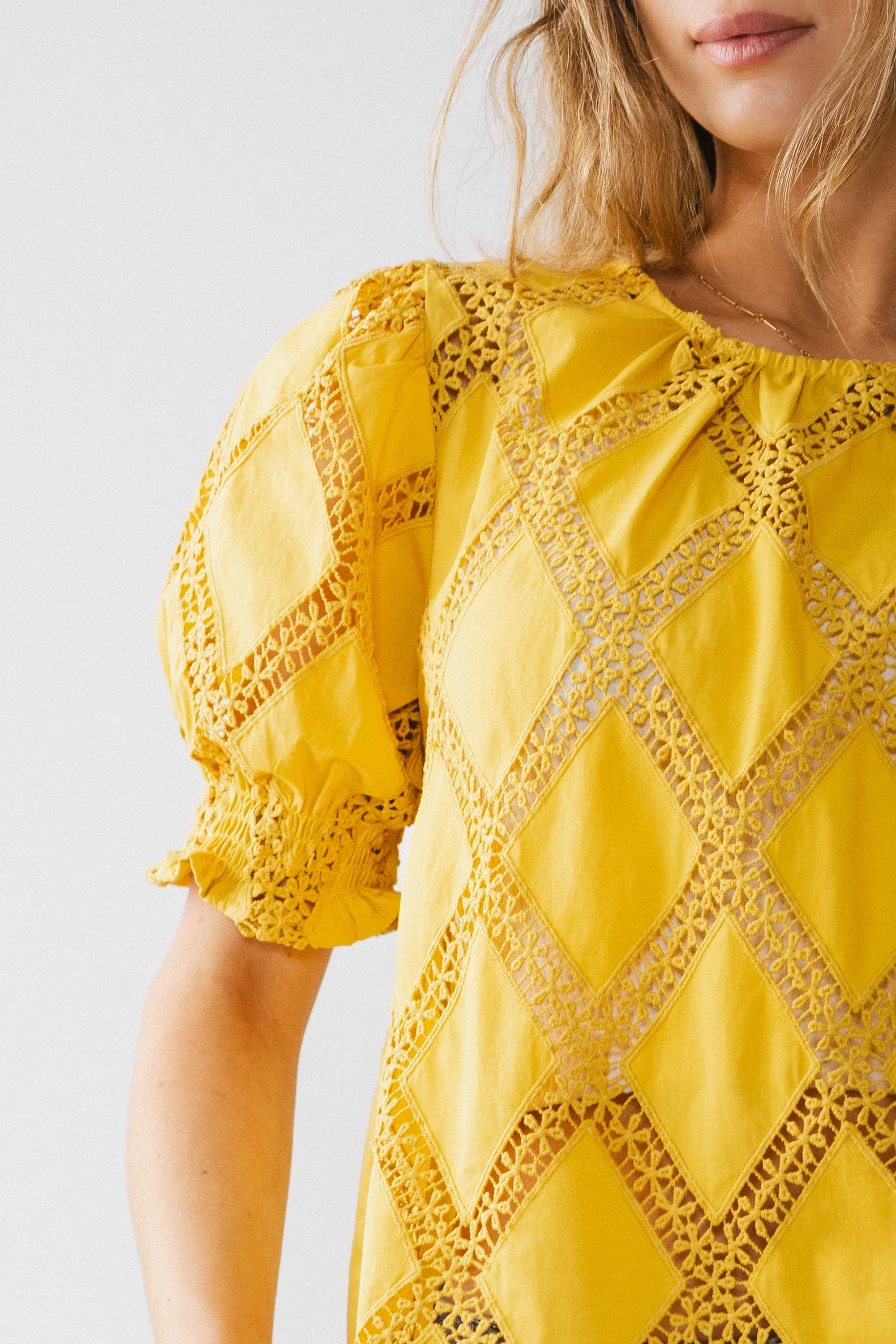 Noelle Loose Blouse in Yellow