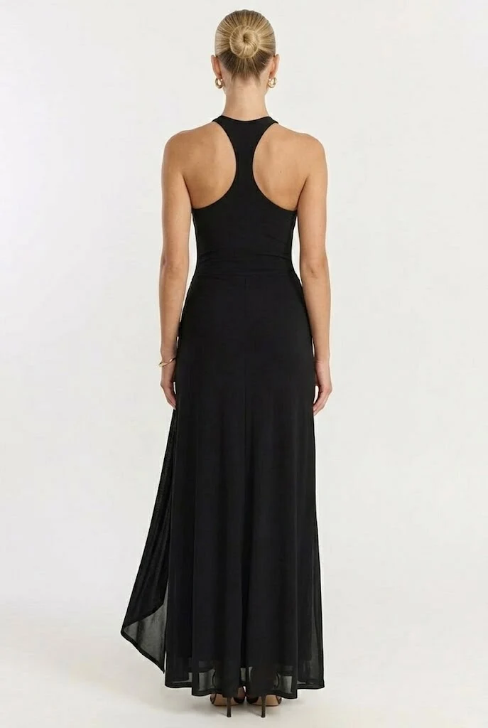 Hotel Bar Halter Maxi Dress
