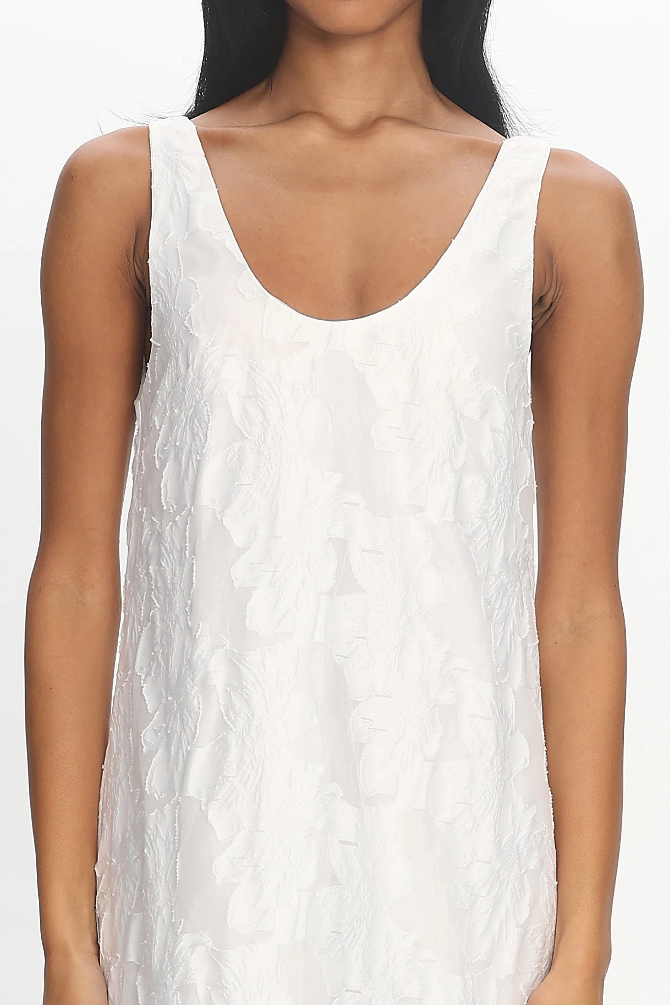 Genelyn Textured Maxi Dress Off White