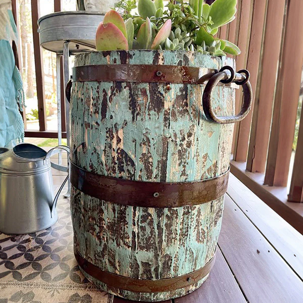 Huge Handmade Spanish Pine Wooden Bucket, Choose Your Color