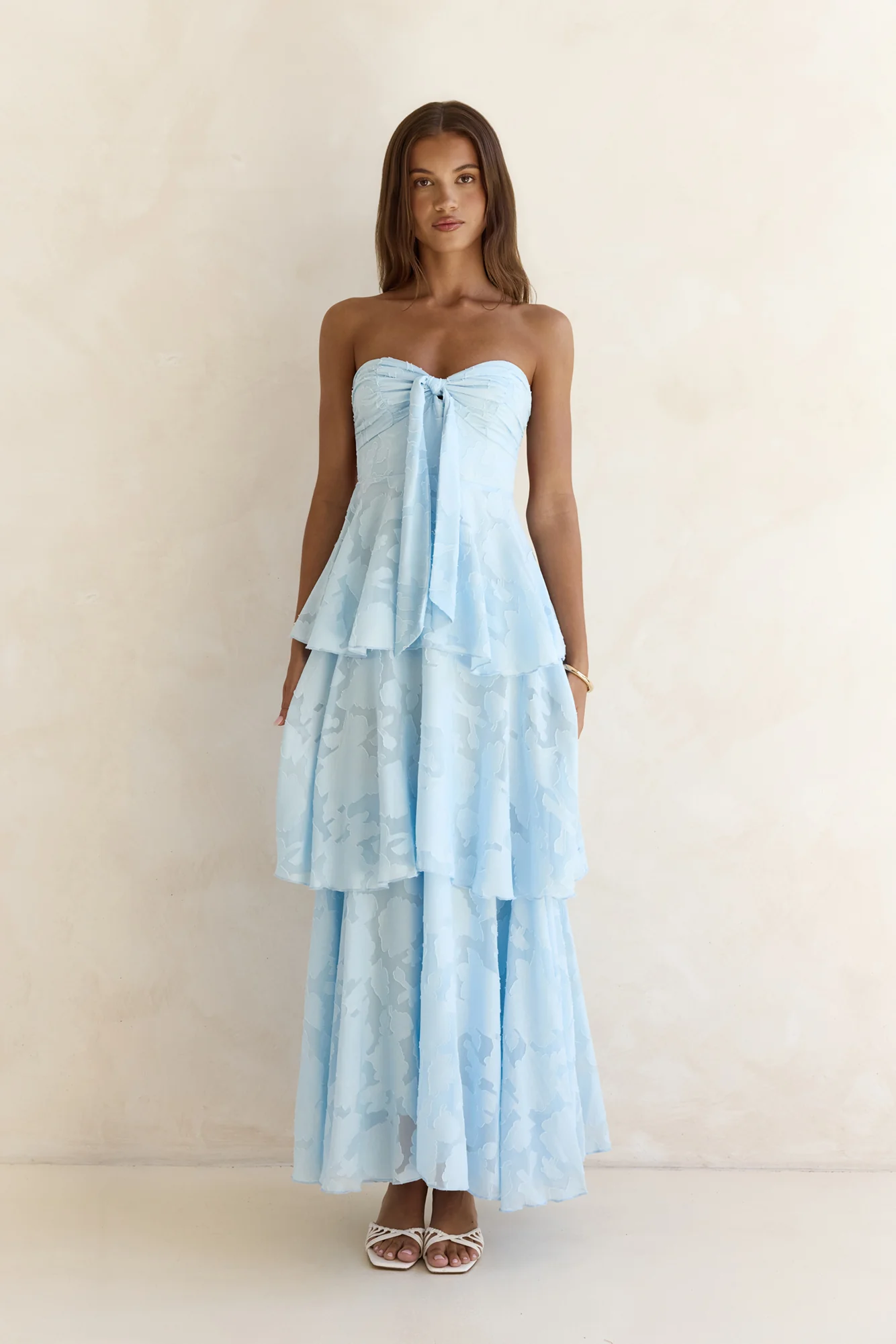 Know Your Heart Strapless Maxi Dress Blue - luluinthesky