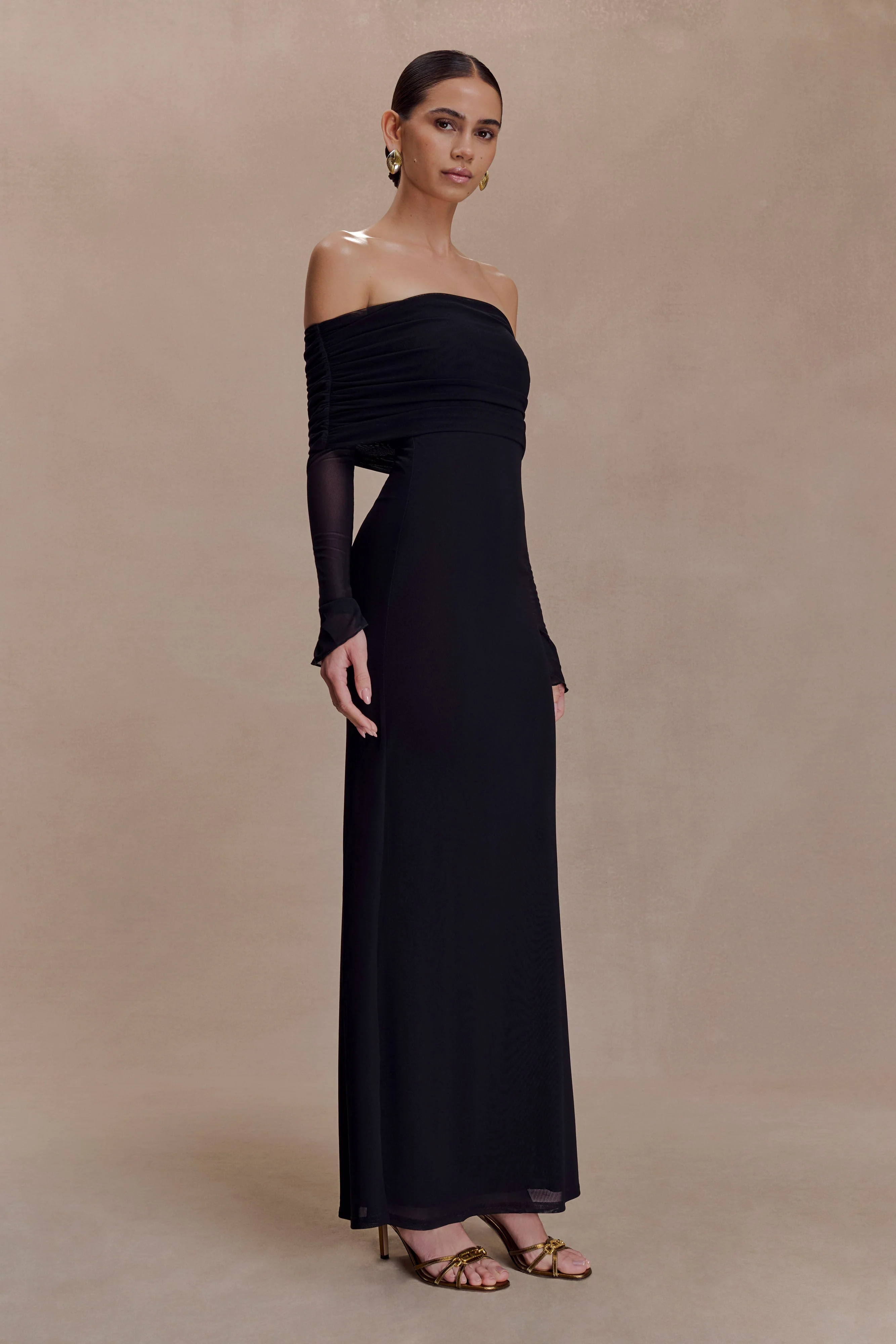 Josie-Off-Shoulder-Mesh-Maxi-Dress-Black