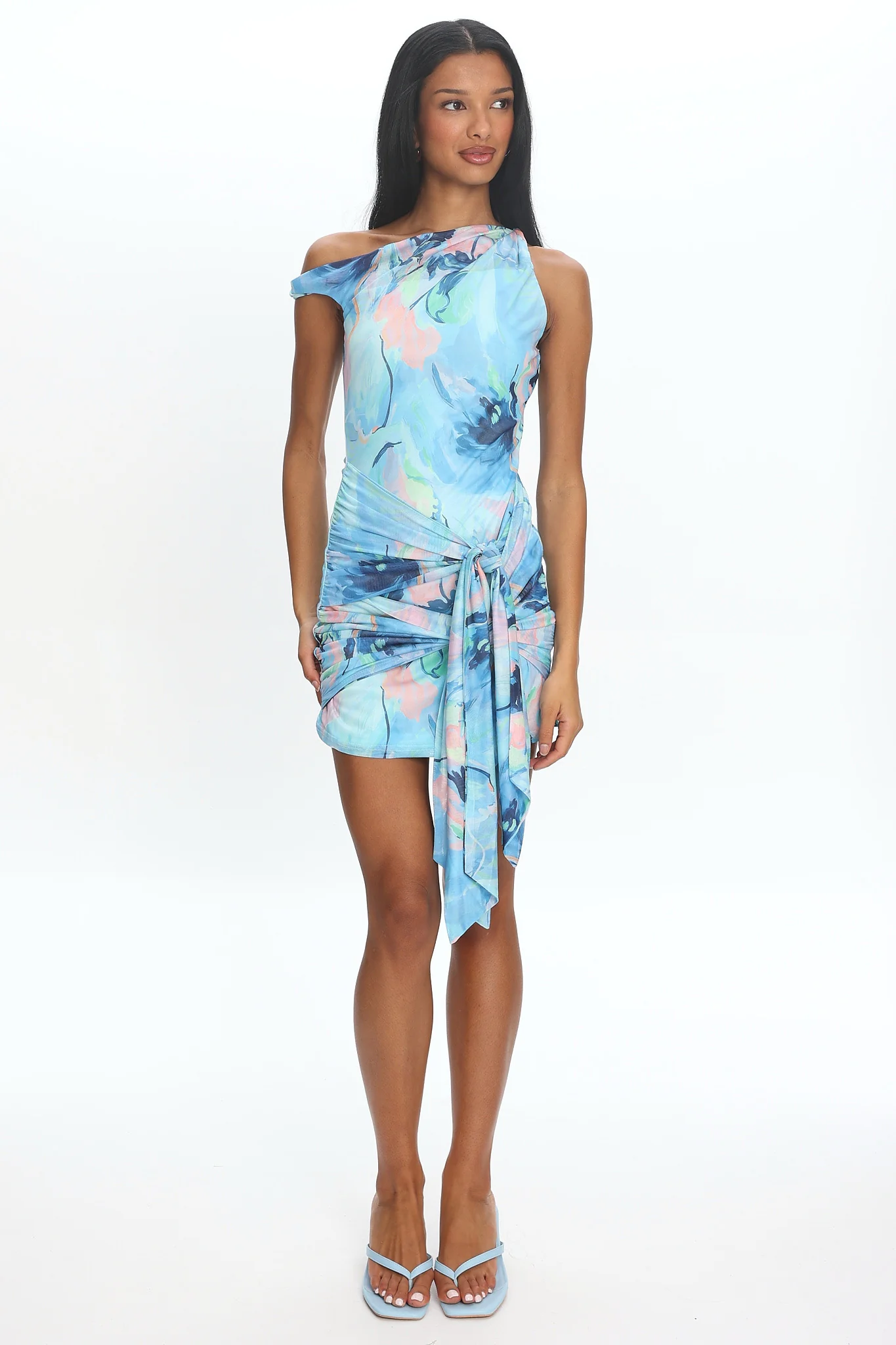 Mizara Mini Dress Blue - luluinthesky
