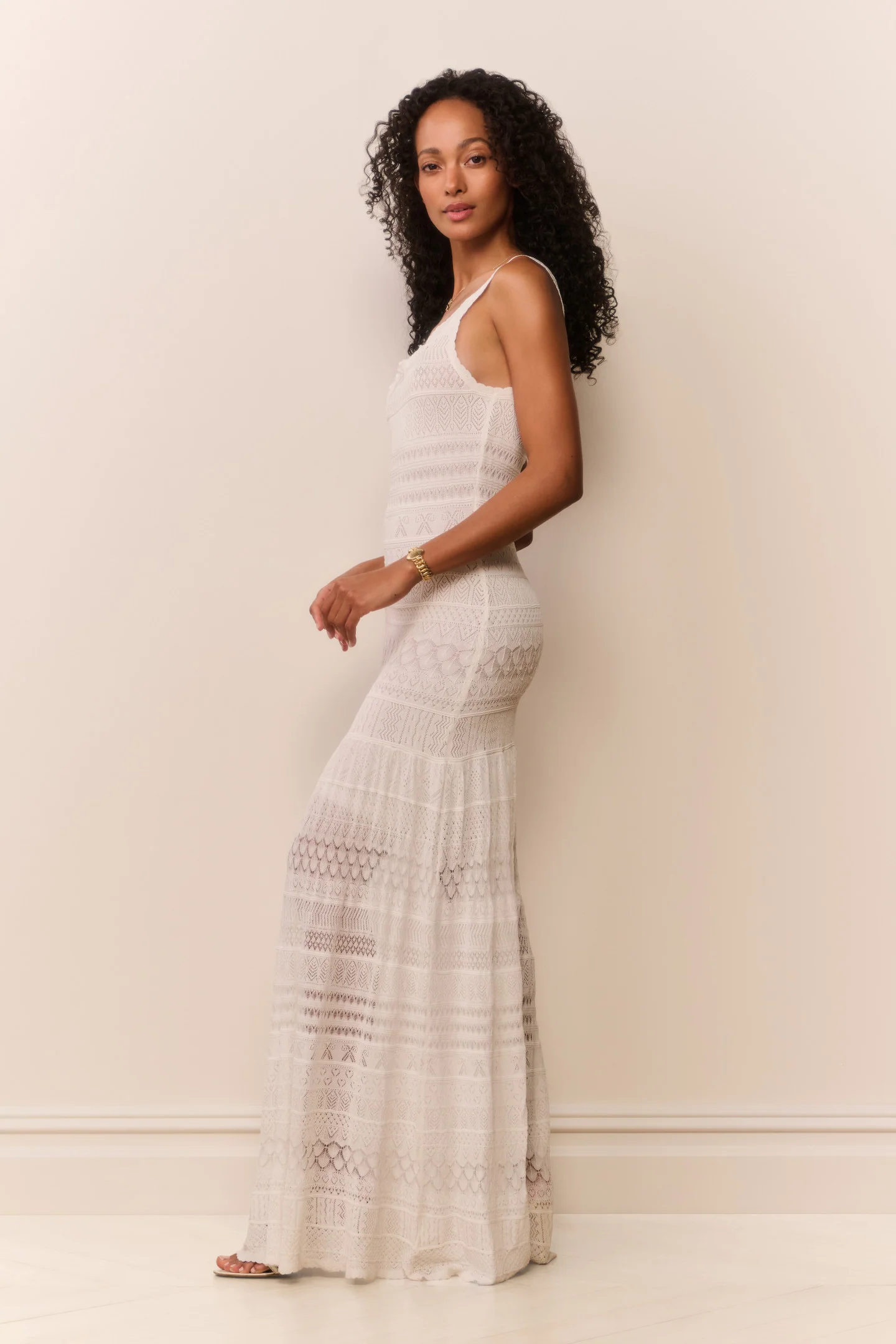 Solenne Fine Pointelle Maxi Dress