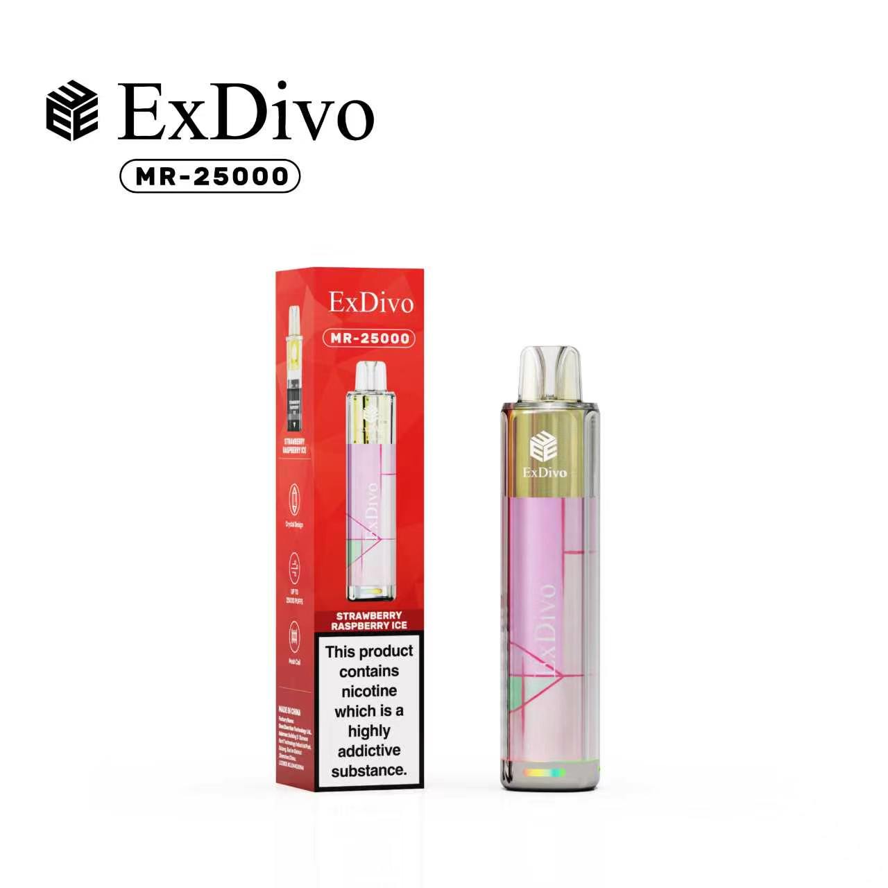 STRAWBERRY RASPBERRYICE - ExDivo KUZ 25K Replaceable Pod Vape