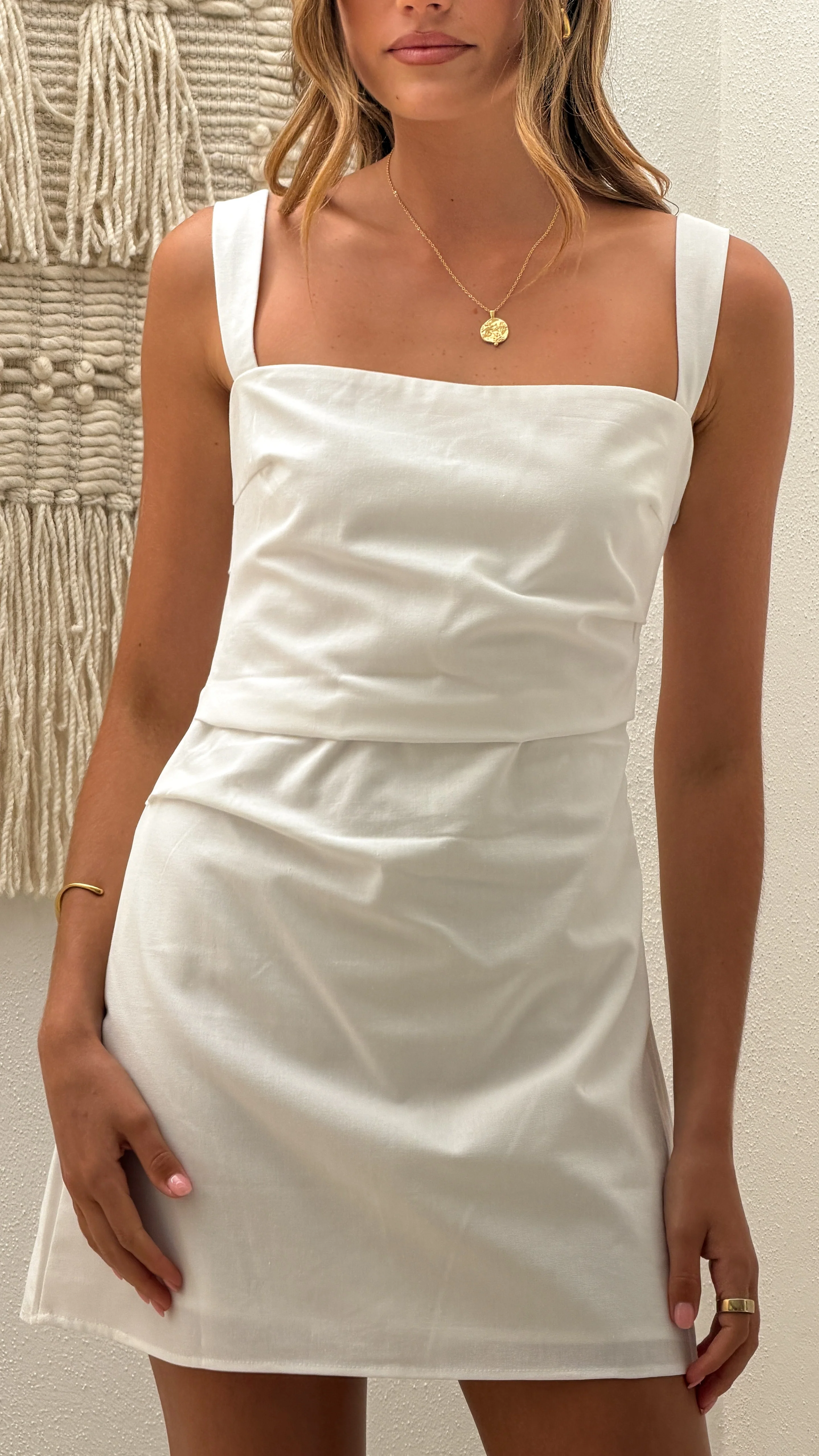 Evie Mini Dress - White - luluinthesky